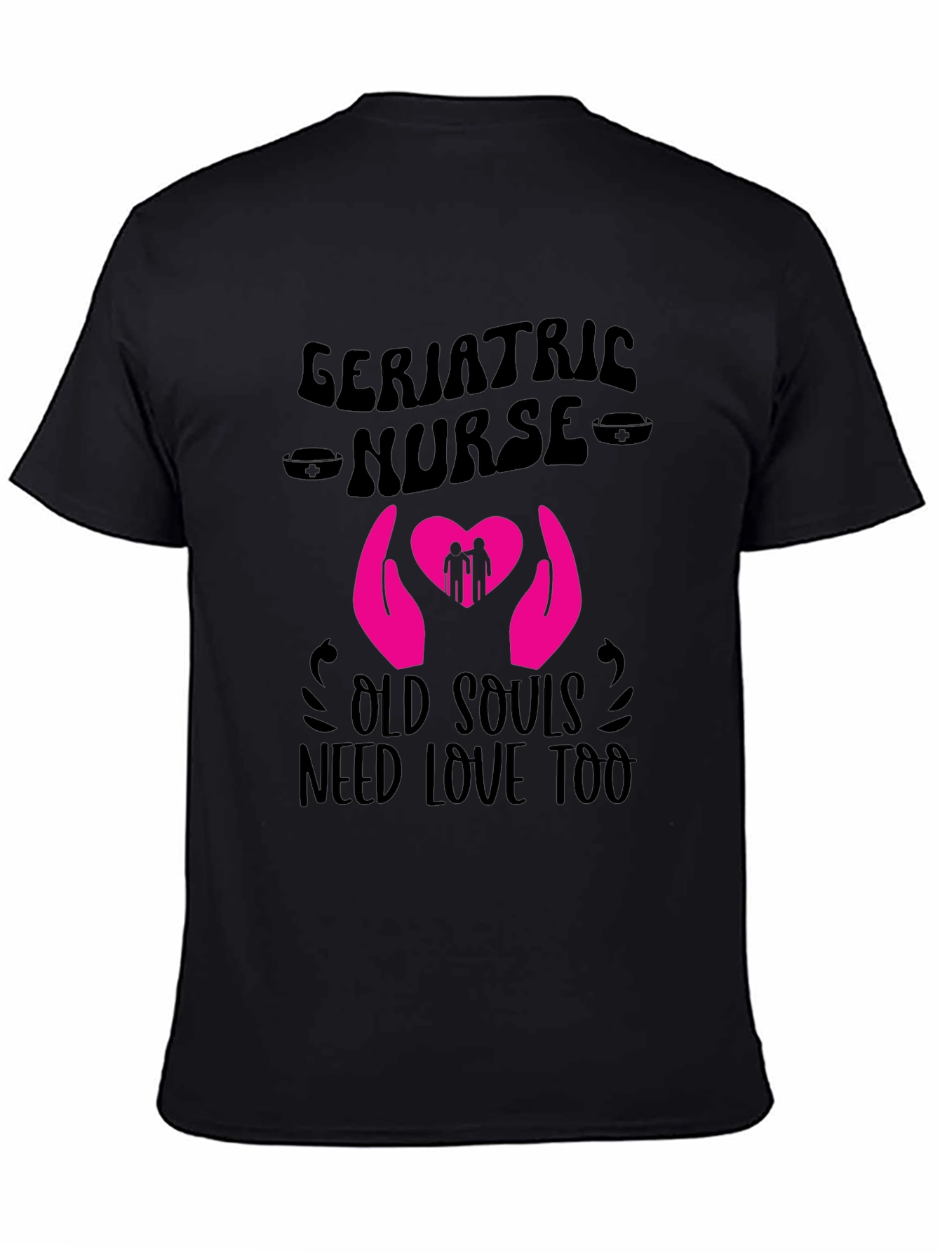 Black Geriatric Nurse Old Souls T-Shirt view 4