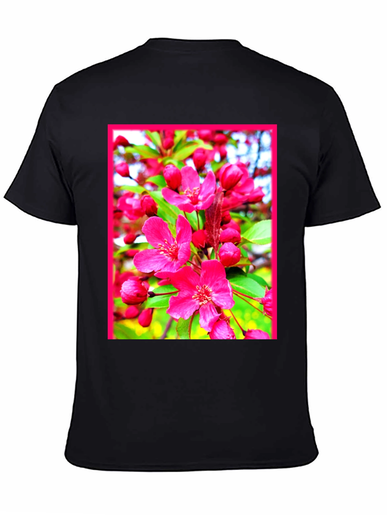 Black Floral Print T-Shirt view 4