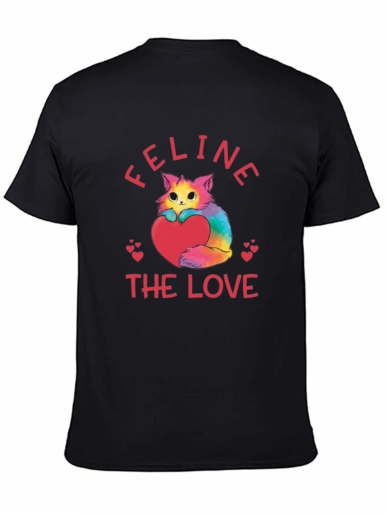 Black Feline The Love Graphic T-Shirt view 4