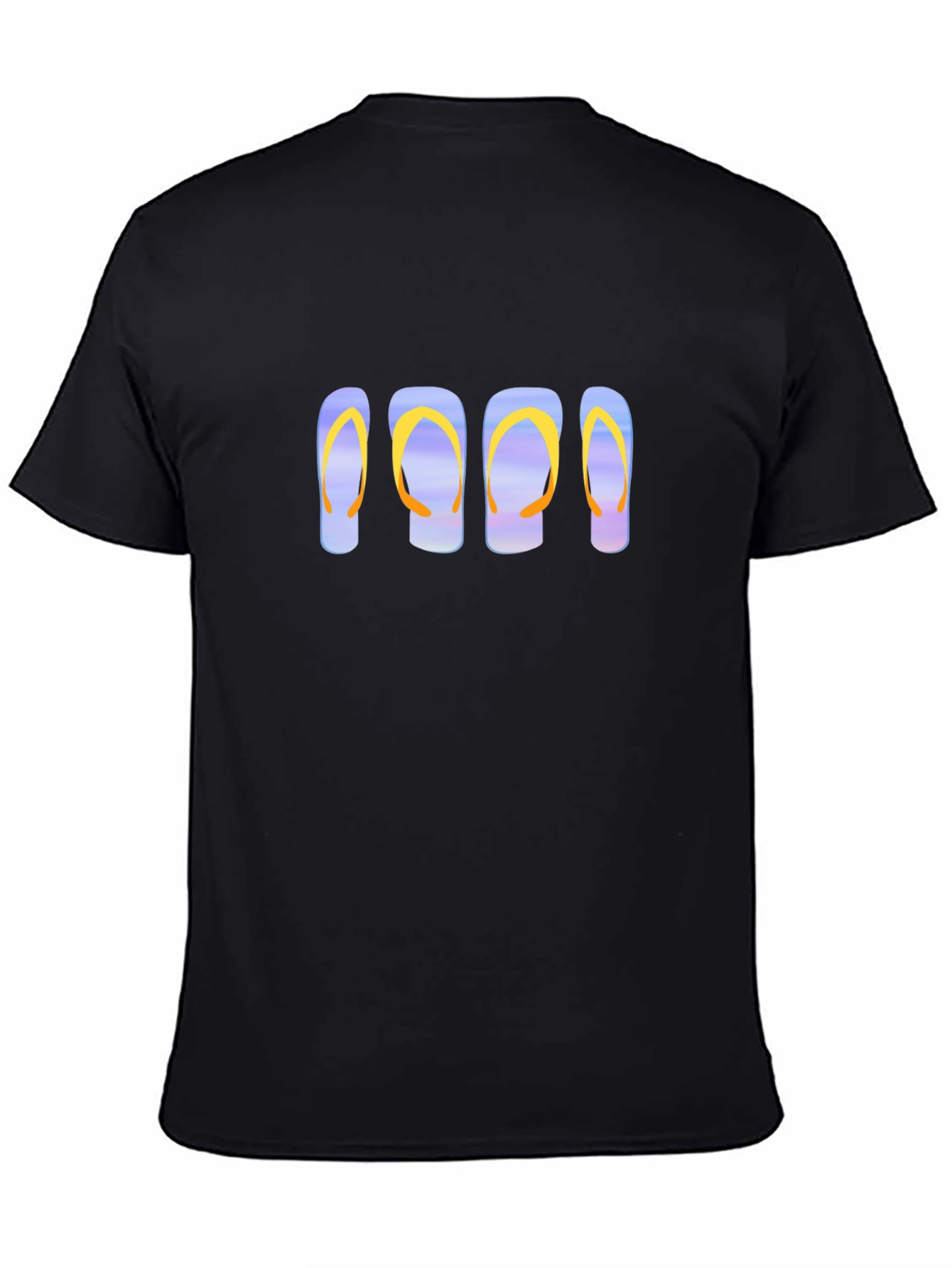 Black Cool Flip Flop Graphic T-Shirt view 4