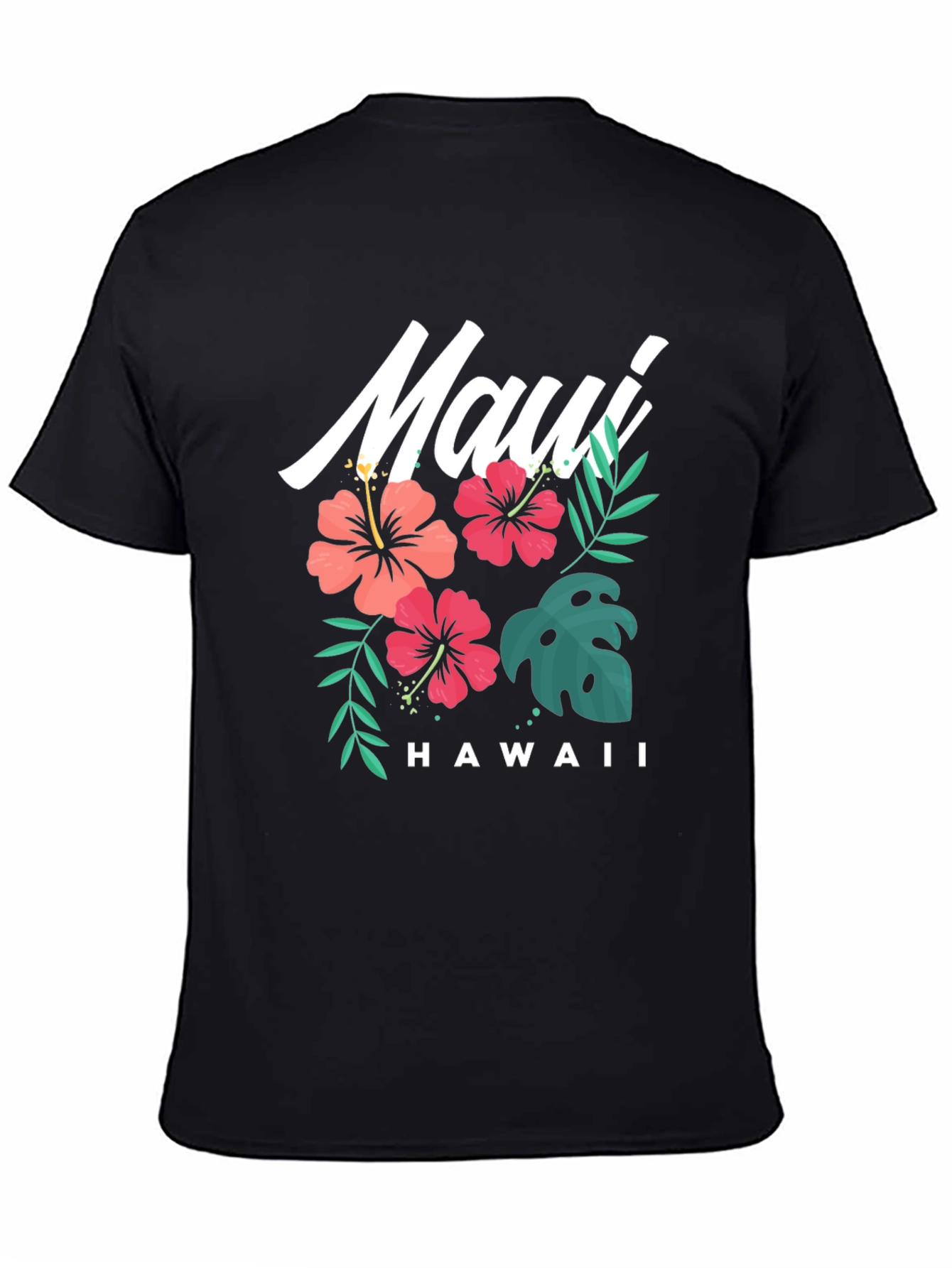 Black Maui Hawaii Graphic T-Shirt view 4