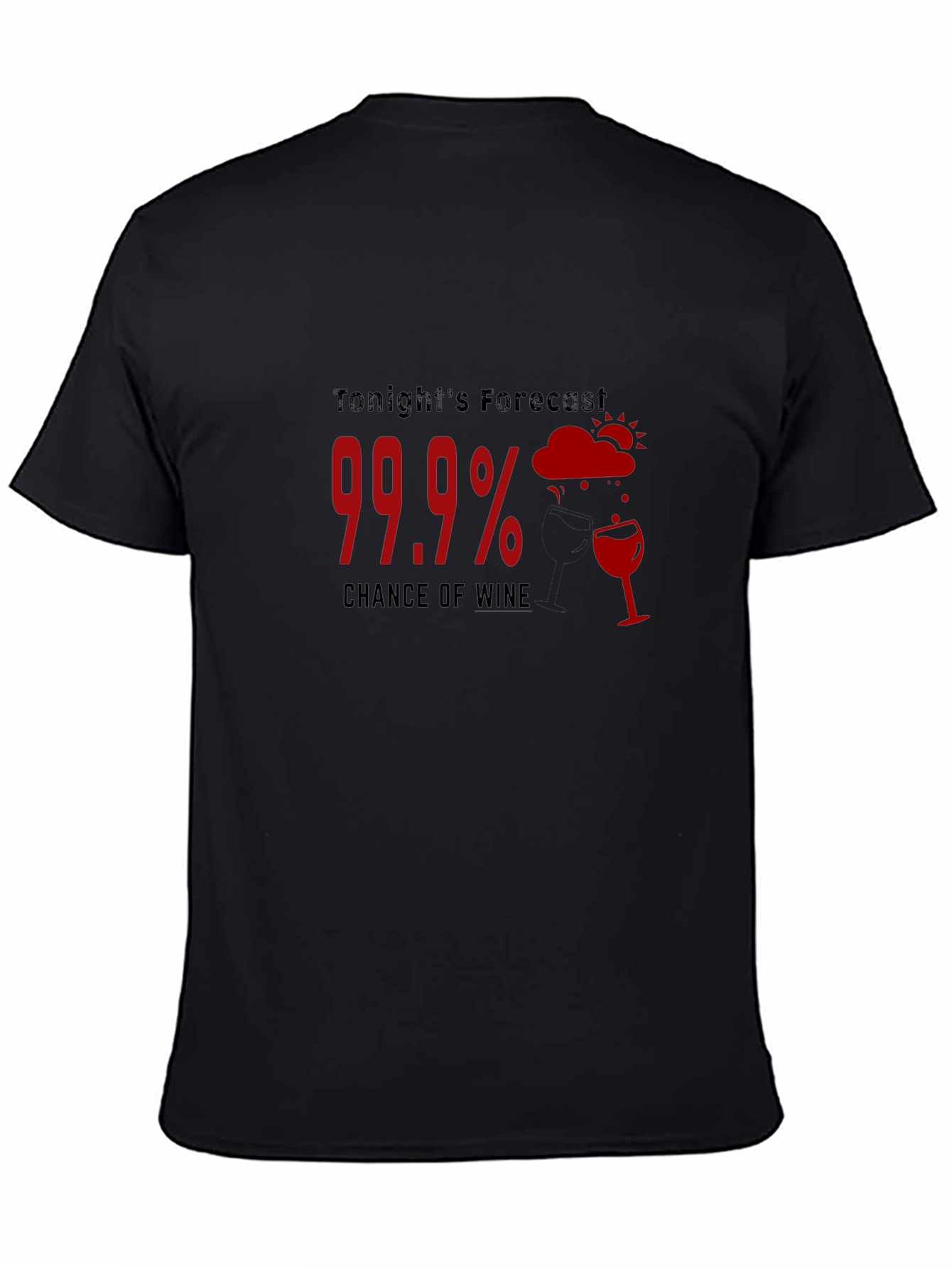 Black Wine Forecast Black T-Shirt view 4