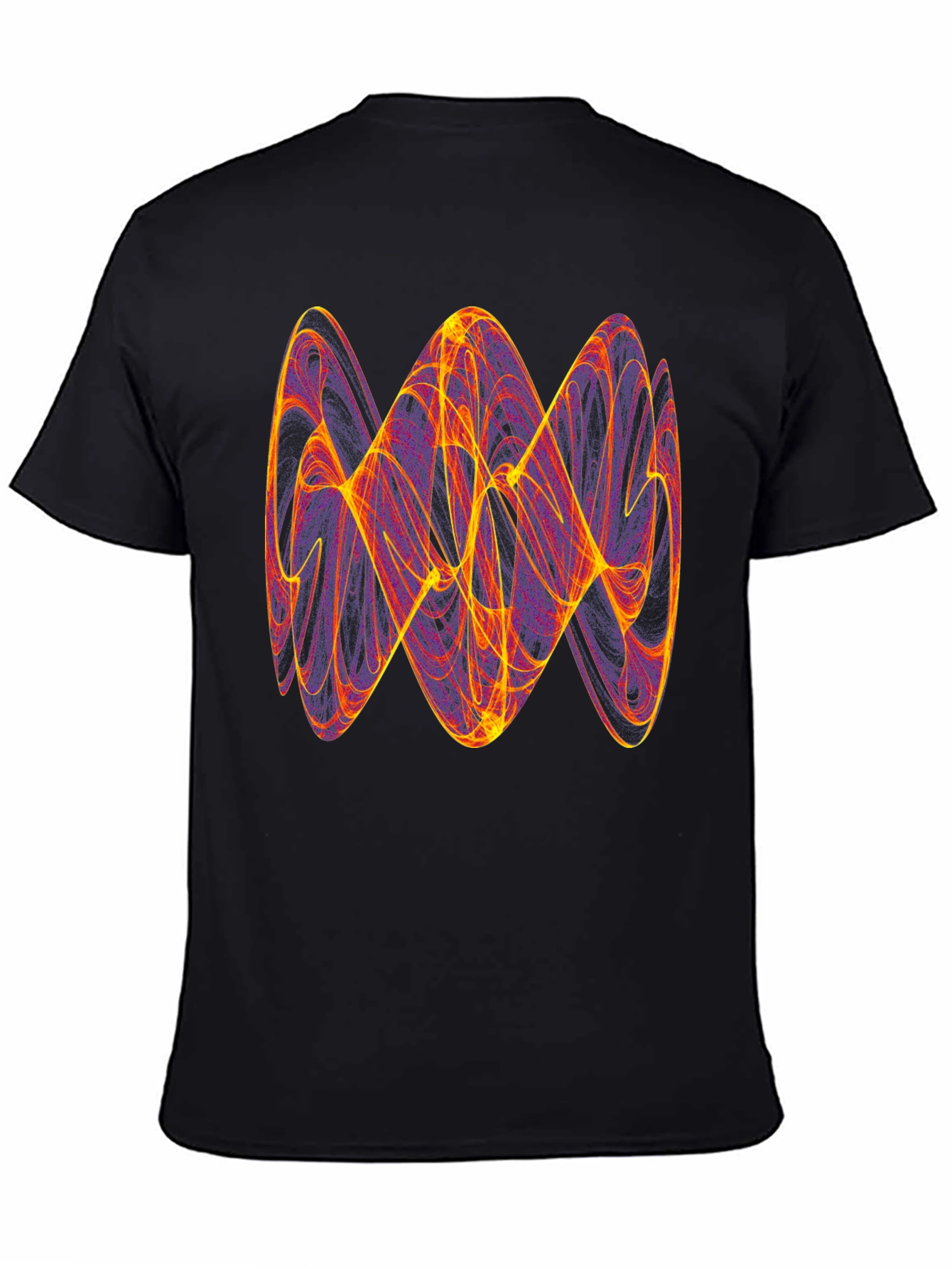 Abstract Fractal Graphic Tee - Trendy Men's T-Shirt - 4