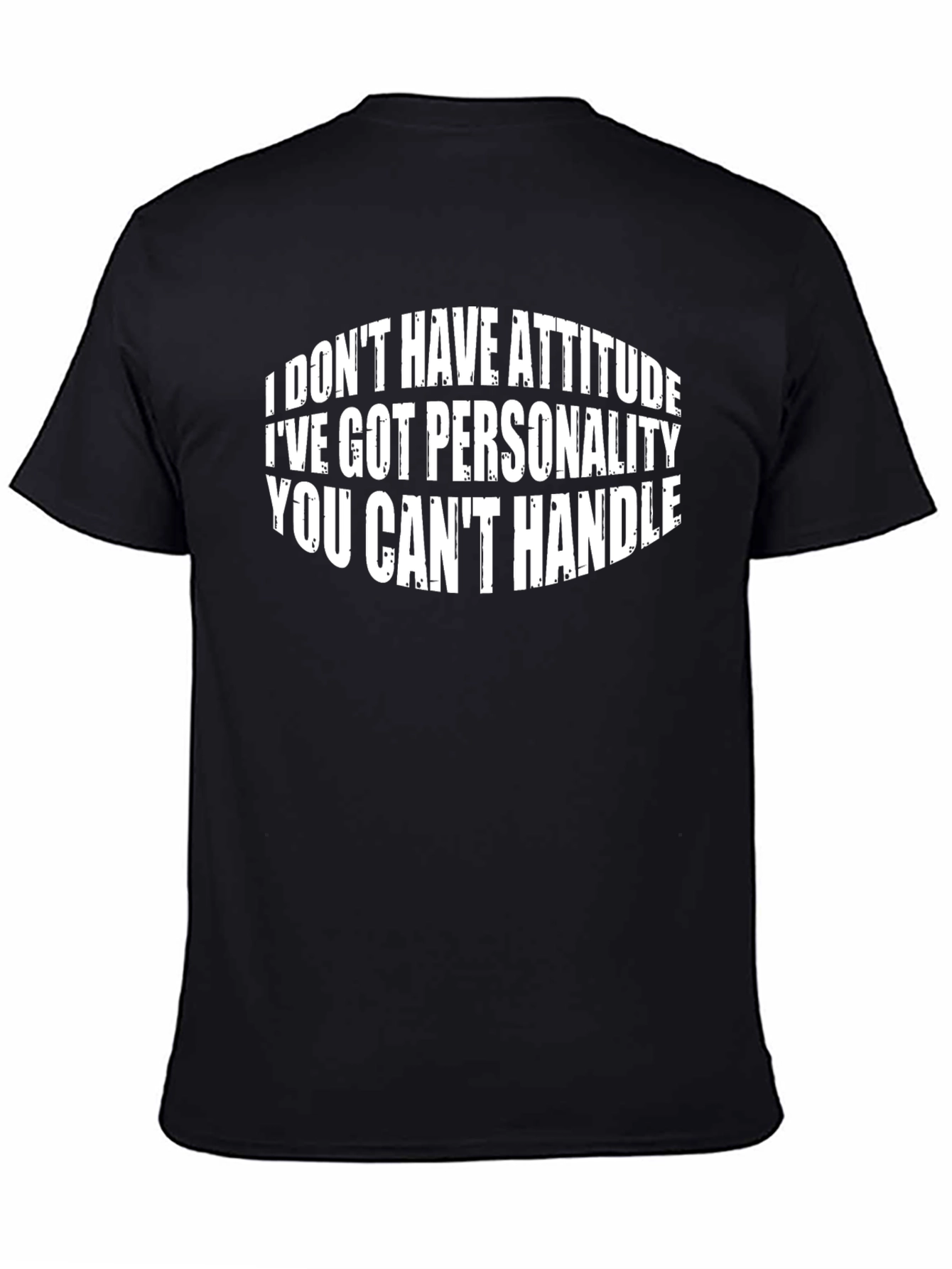 Black Funny Personality T-Shirt, Sarcastic Tee for Men view 4