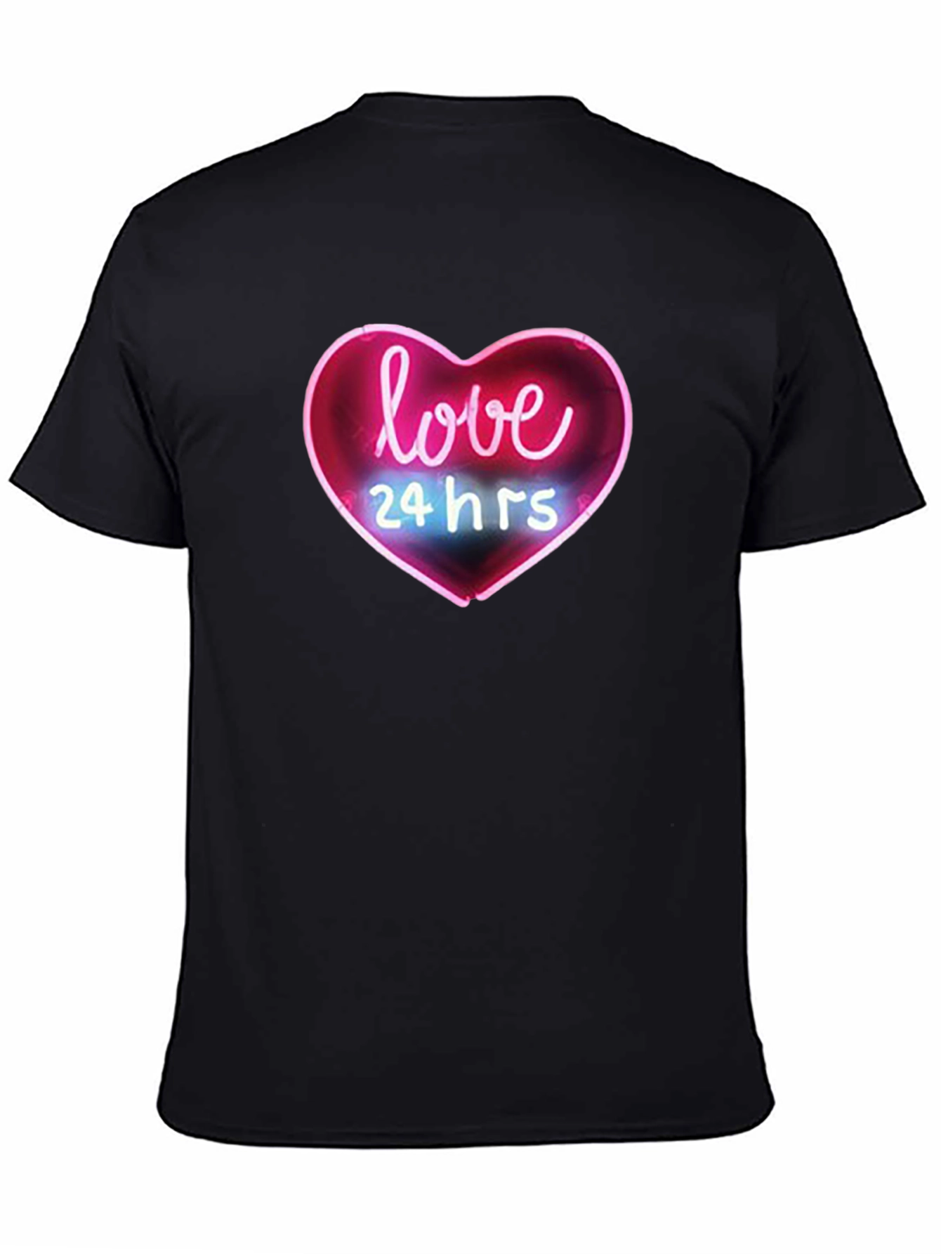 Black Love 24 Hrs Graphic Tee - Black view 4