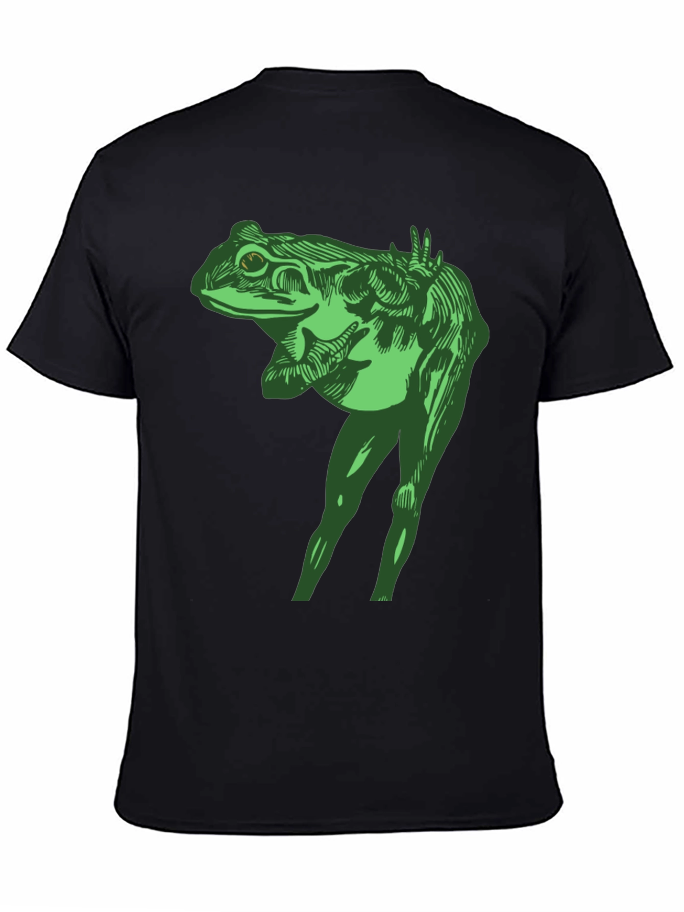 Black Frog With Legs Graphic T-Shirt view 4