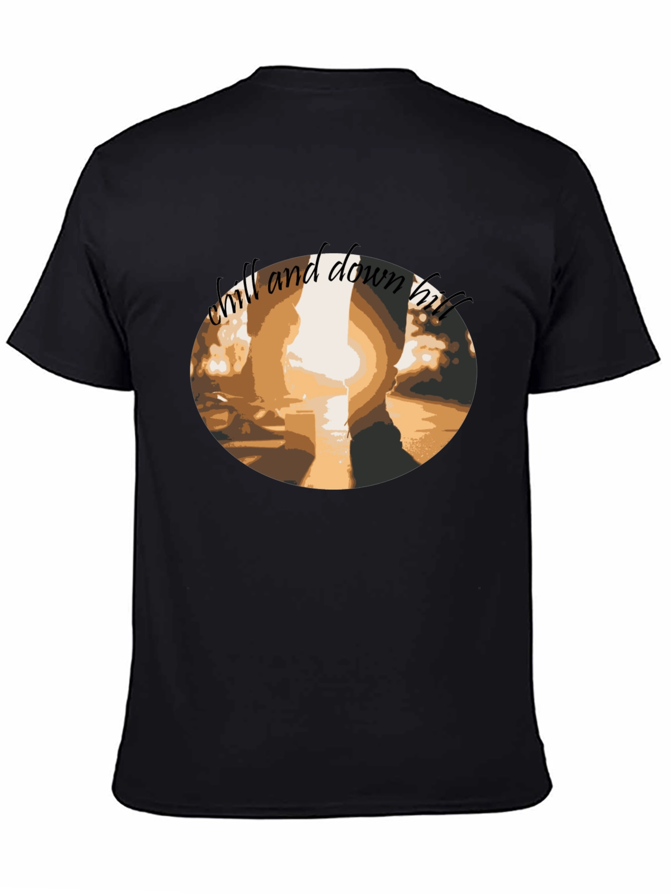 Black Chill and Down Hill Graphic Tee - Casual Comfort view 4