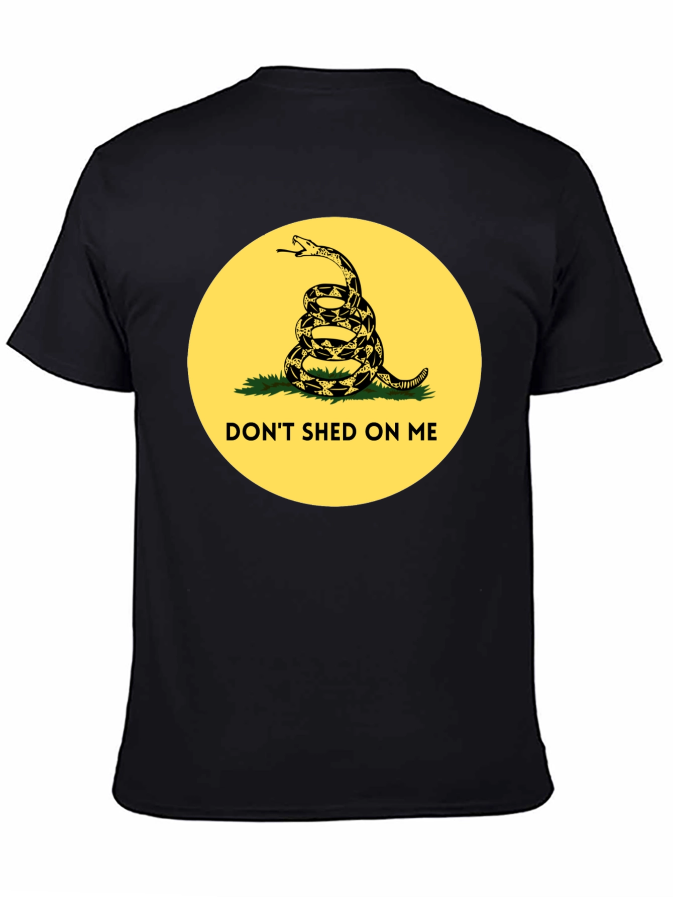 Black Don't Shed on Me T-Shirt - Patriotic Snake Graphic Tee view 4