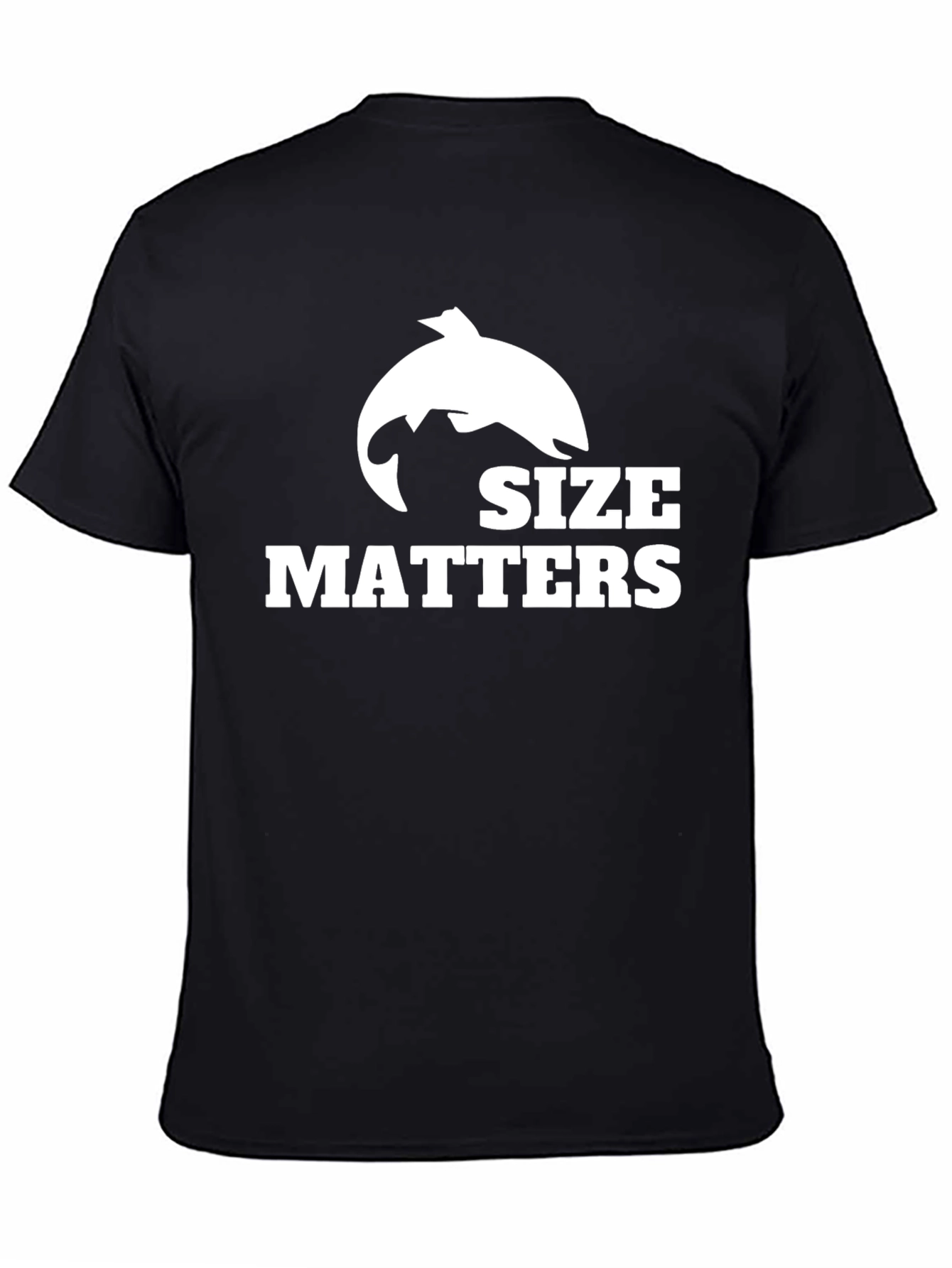 Black Size Matters Fishing T-Shirt - Black view 4