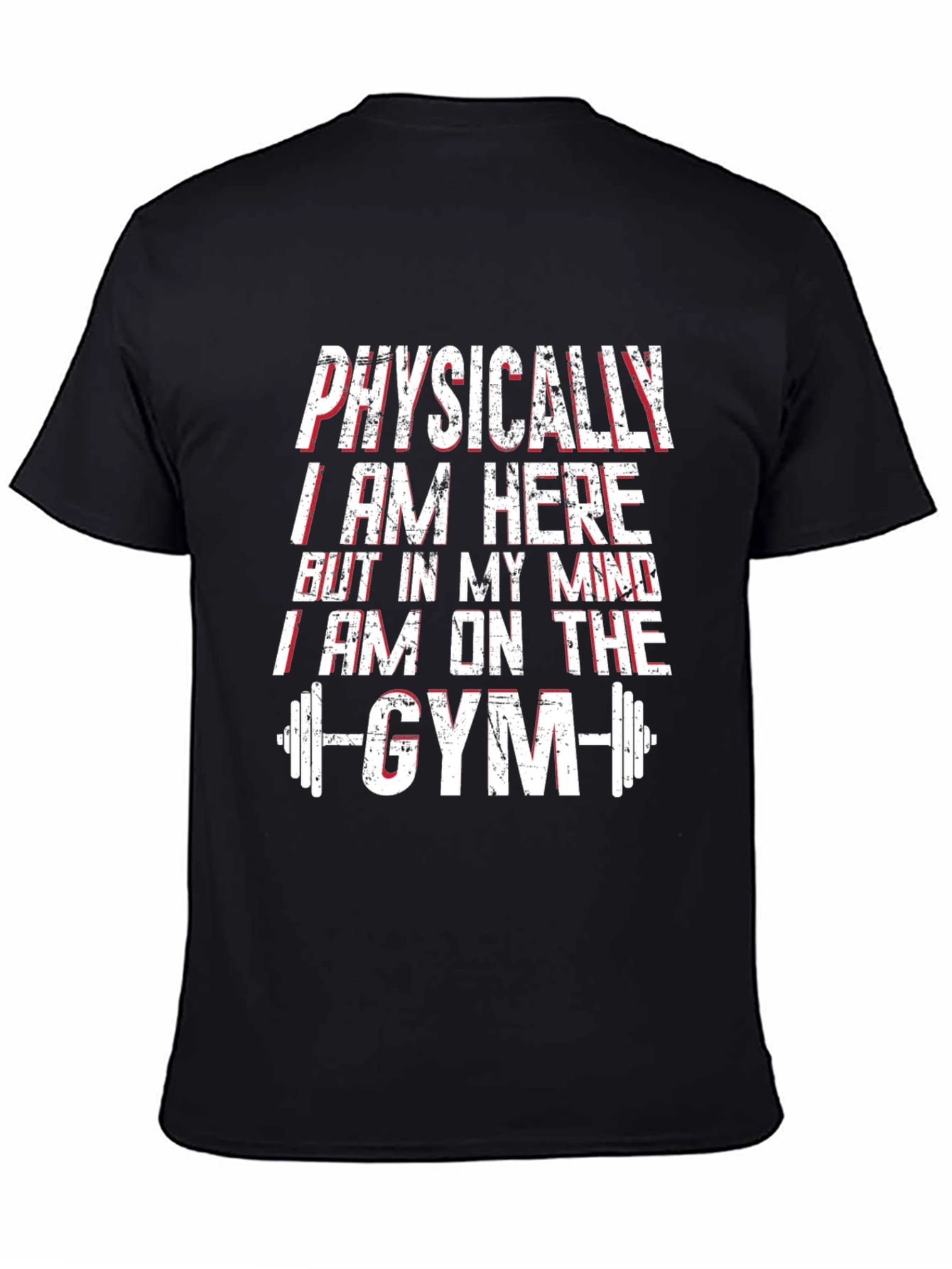 Black Gym Mindset T-Shirt - Workout Motivation view 4