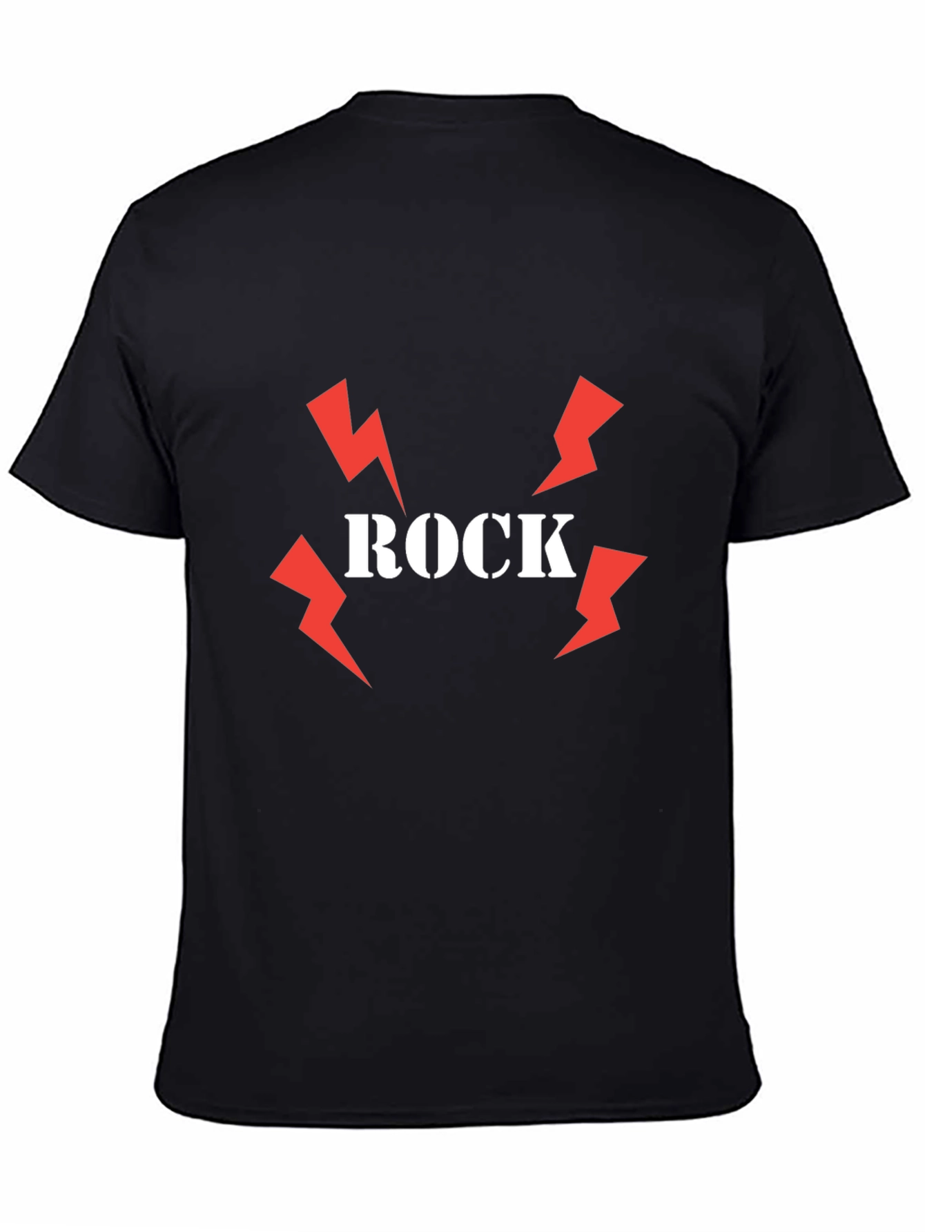 Black Rock Music Graphic Tee - Black Cotton T-Shirt view 4