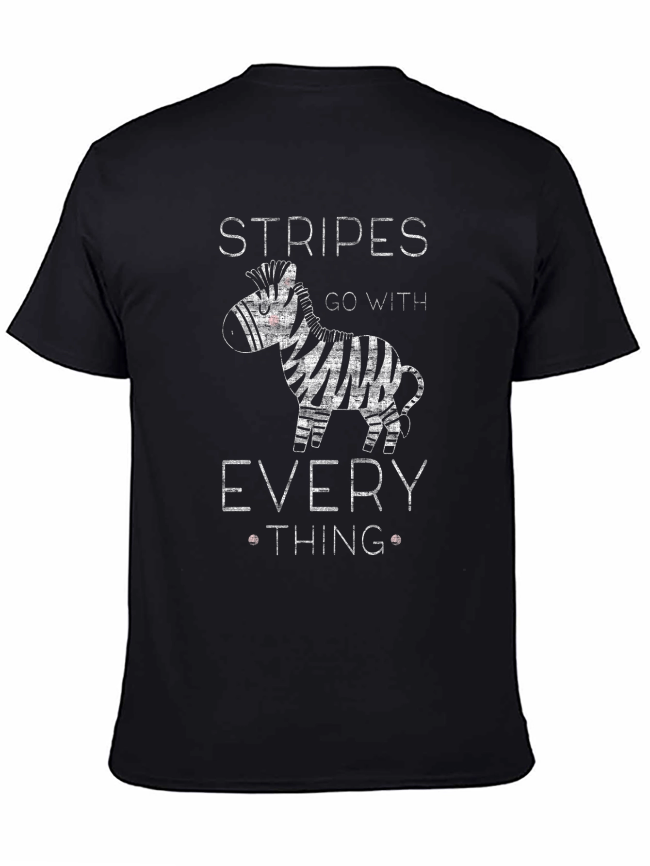 Black Stripes Go With Everything Zebra Graphic T-Shirt view 4