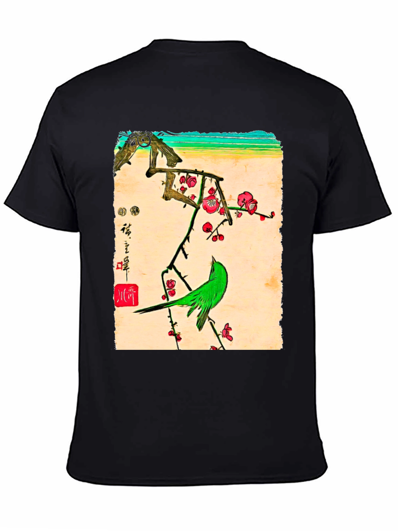 Black Bird & Blossom Graphic Tee view 4