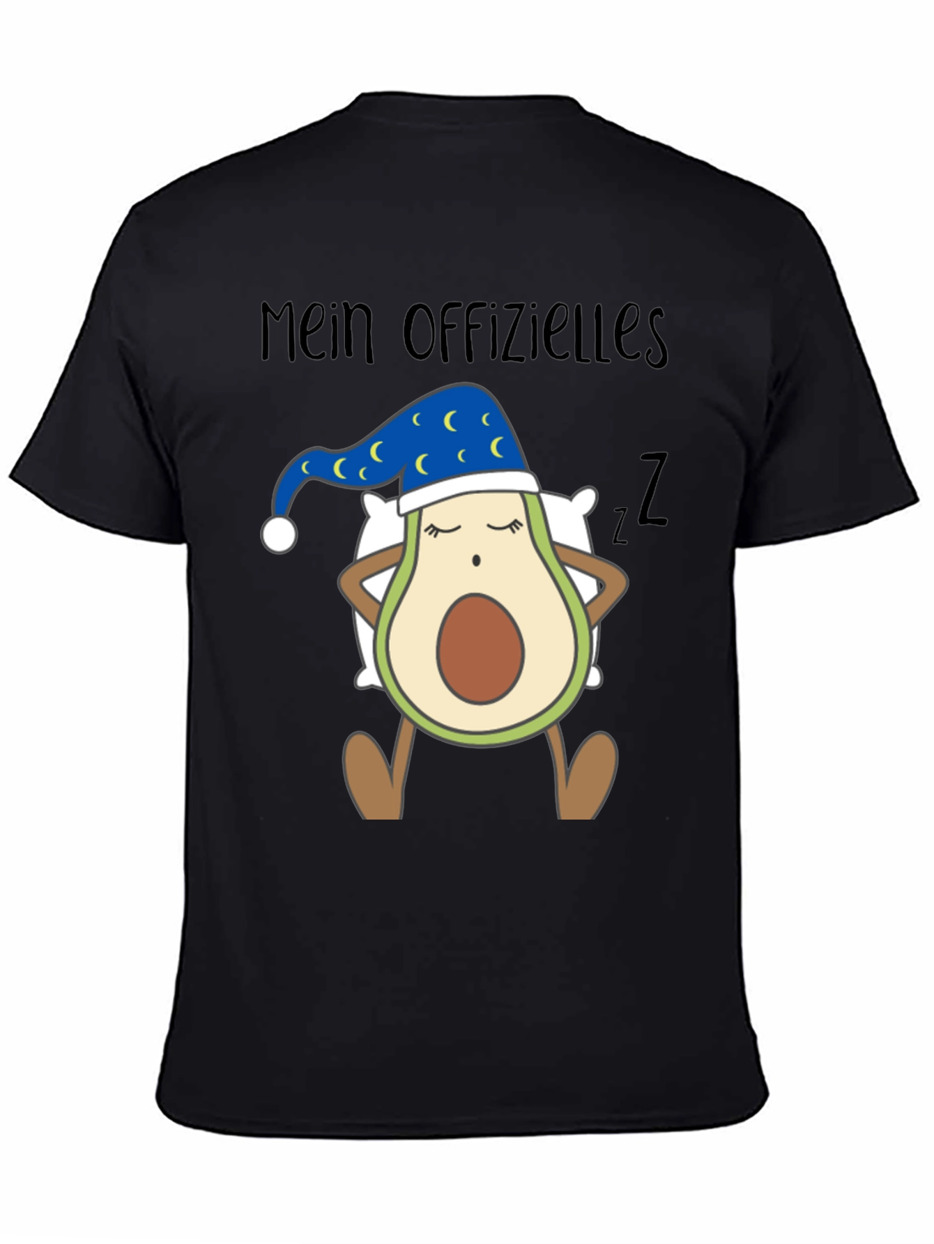 Black Sleeping Avocado T-Shirt Funny Gift for Avocado Lovers view 4