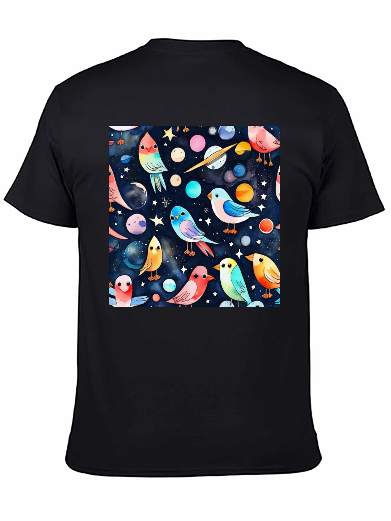 Black Space Bird T-Shirt view 4