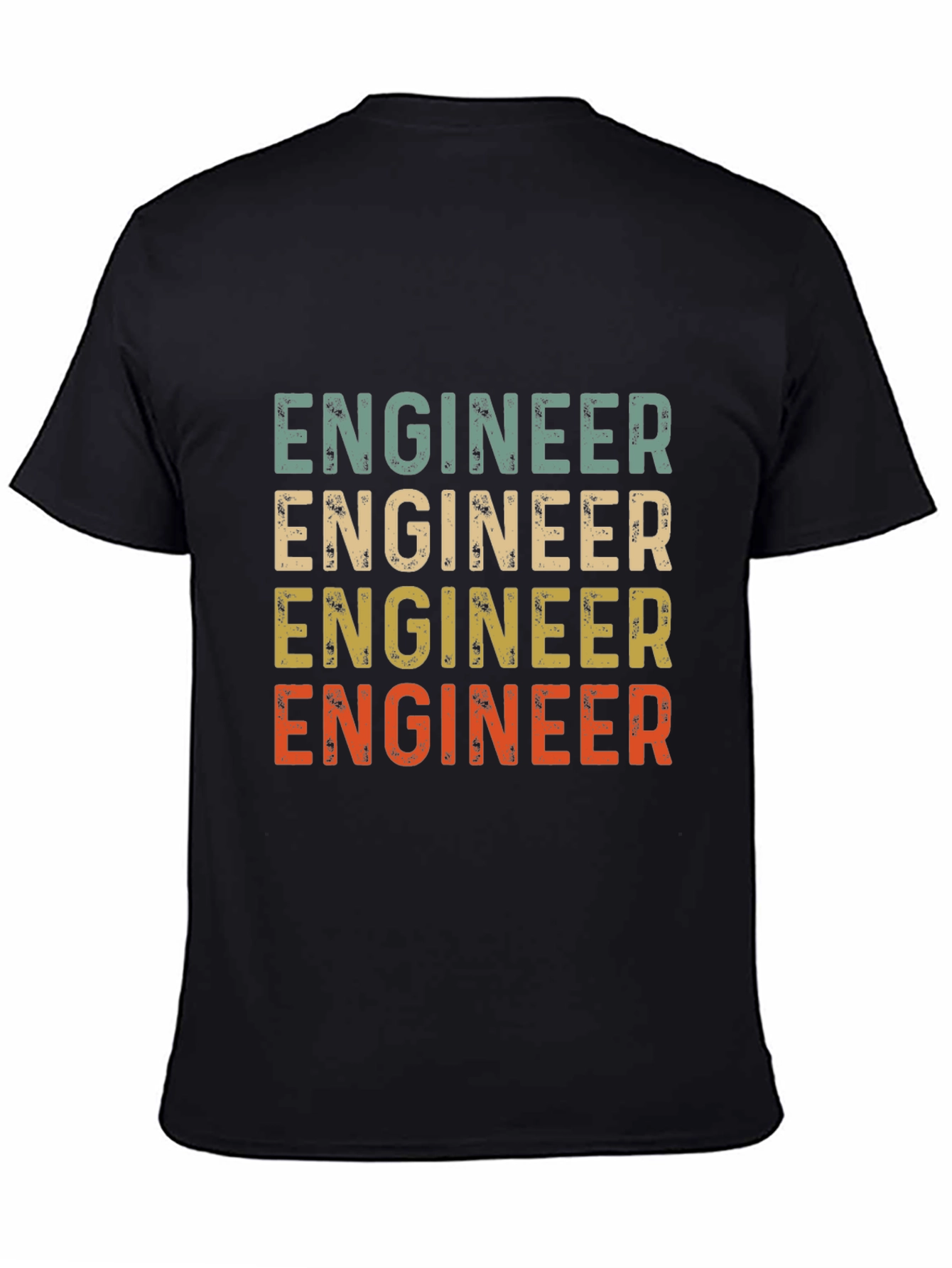 Black Retro Engineer T-Shirt - Funny Engineering Gift Tee view 4