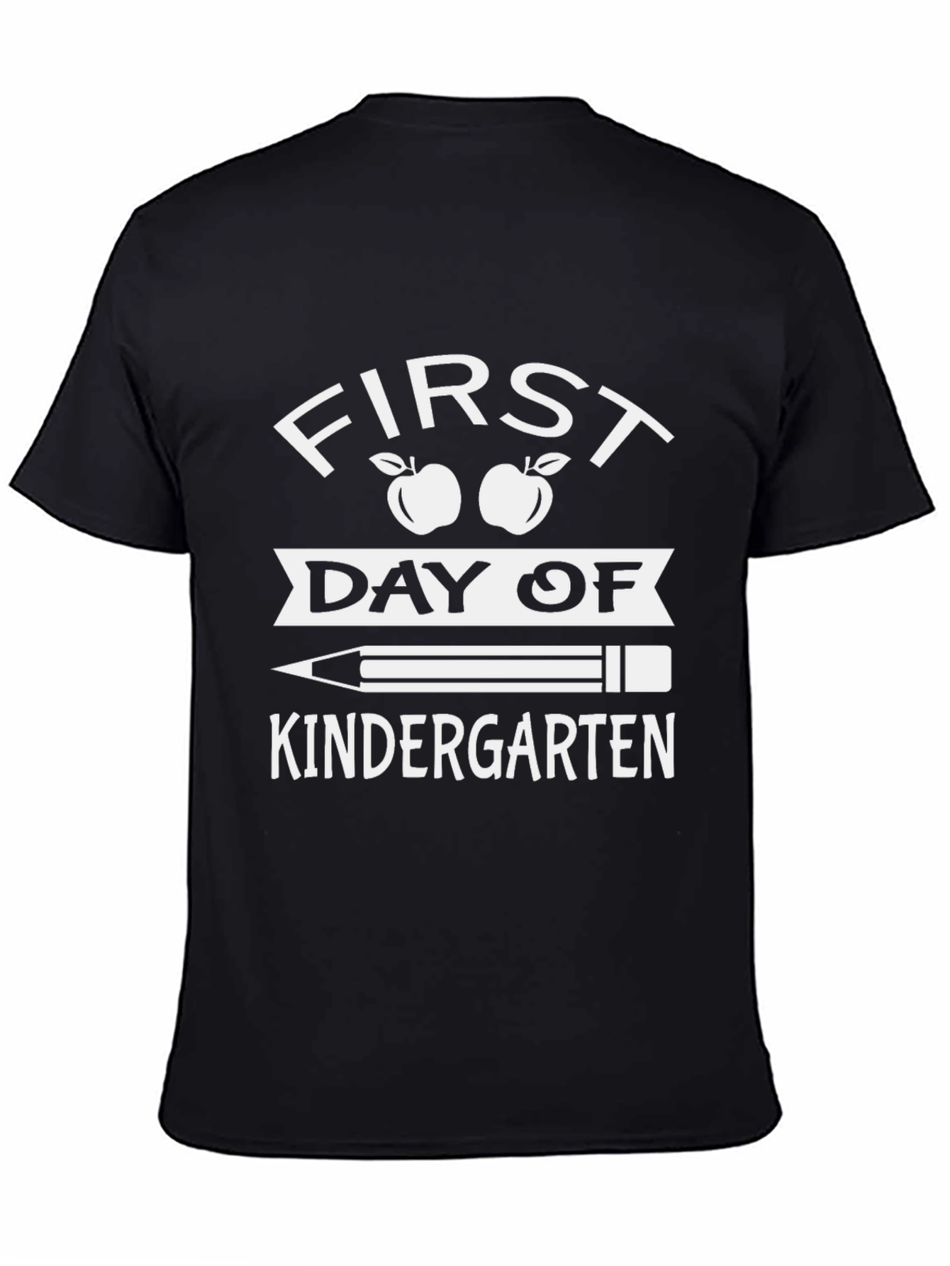 Black First Day of Kindergarten T-Shirt view 4