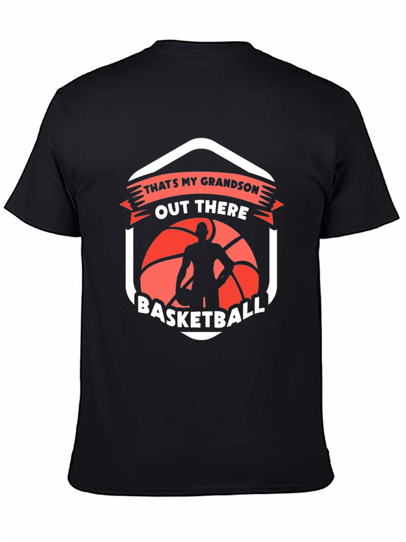 Black That's My Grandson Basketball T-Shirt view 4
