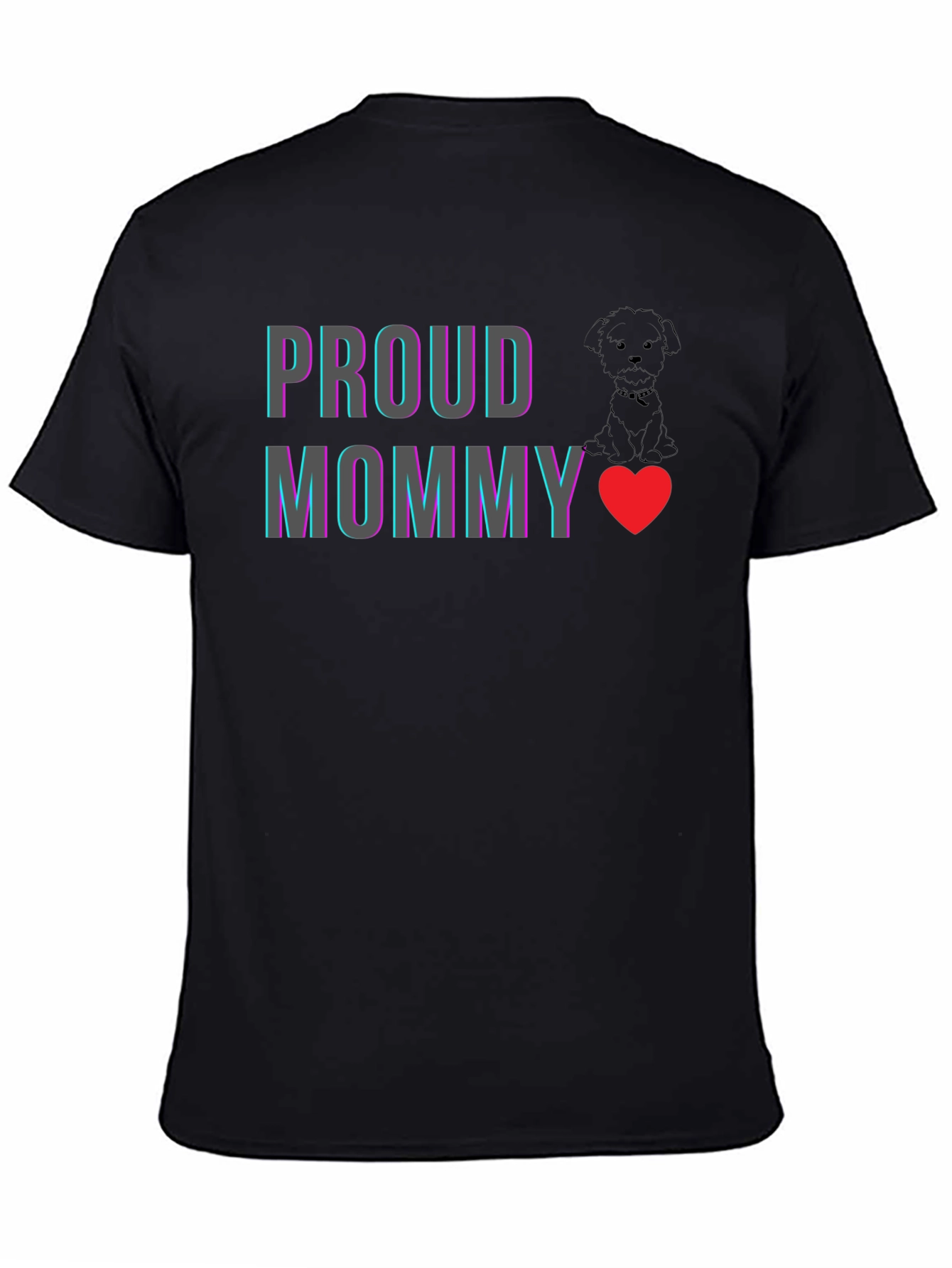 Black Proud Dog Mommy Graphic Tee view 4