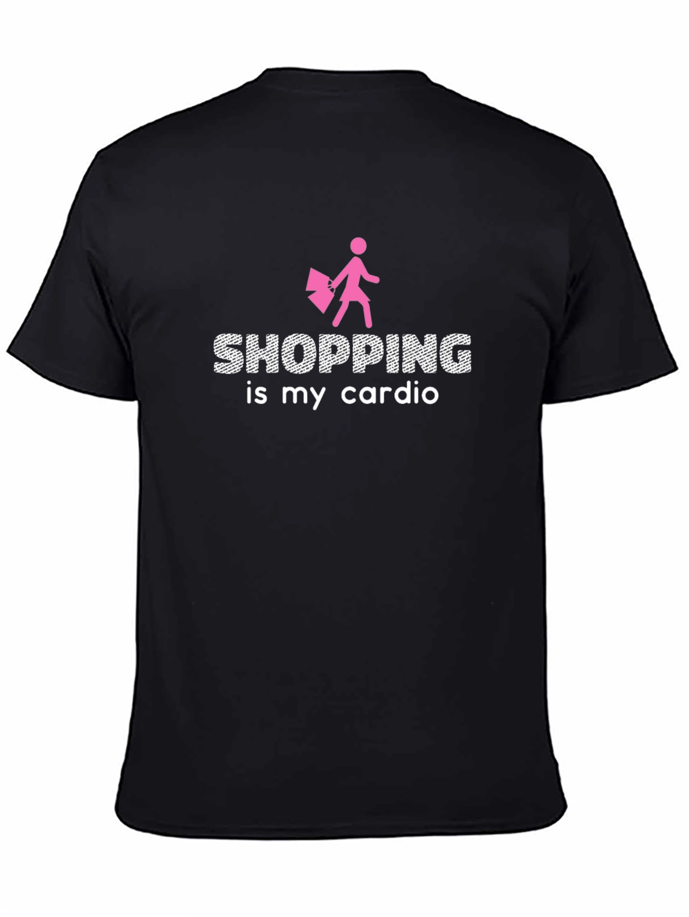 Black Shopping is My Cardio Funny T-Shirt view 4