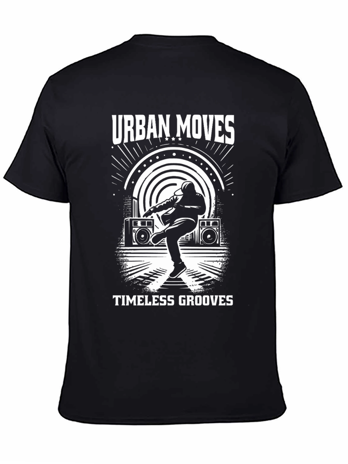 Black Urban Moves Black Graphic T-Shirt view 4