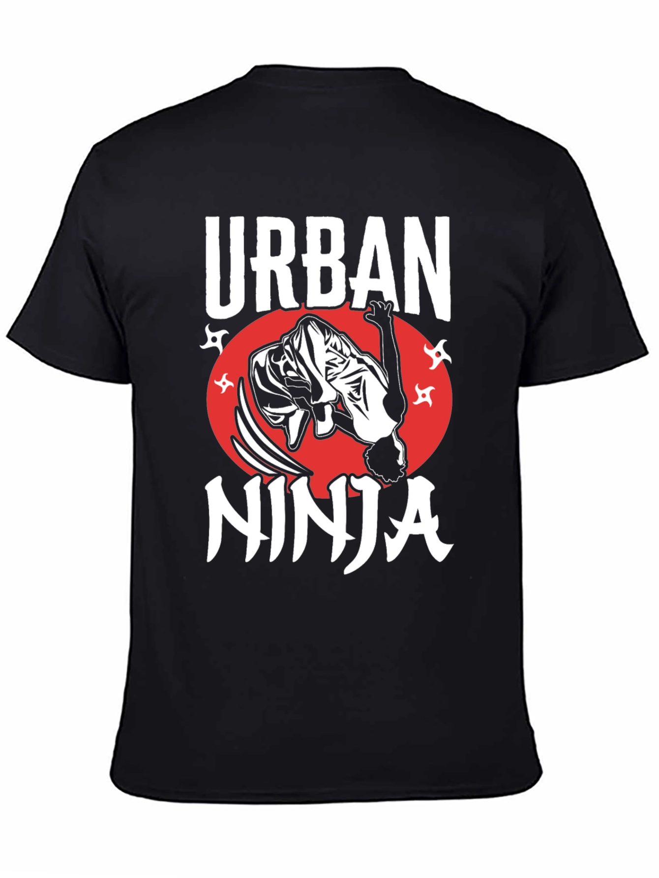 Black Urban Ninja Graphic Tee view 4