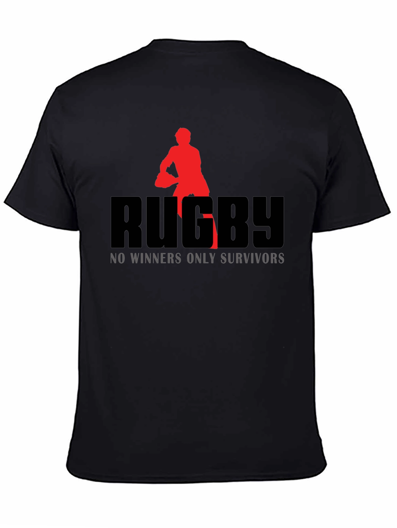 Black Rugby Survivor T-Shirt view 4