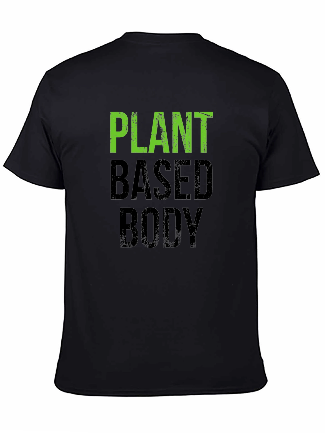 Black Plant Based Body T-Shirt - Vegan Fitness Apparel view 4