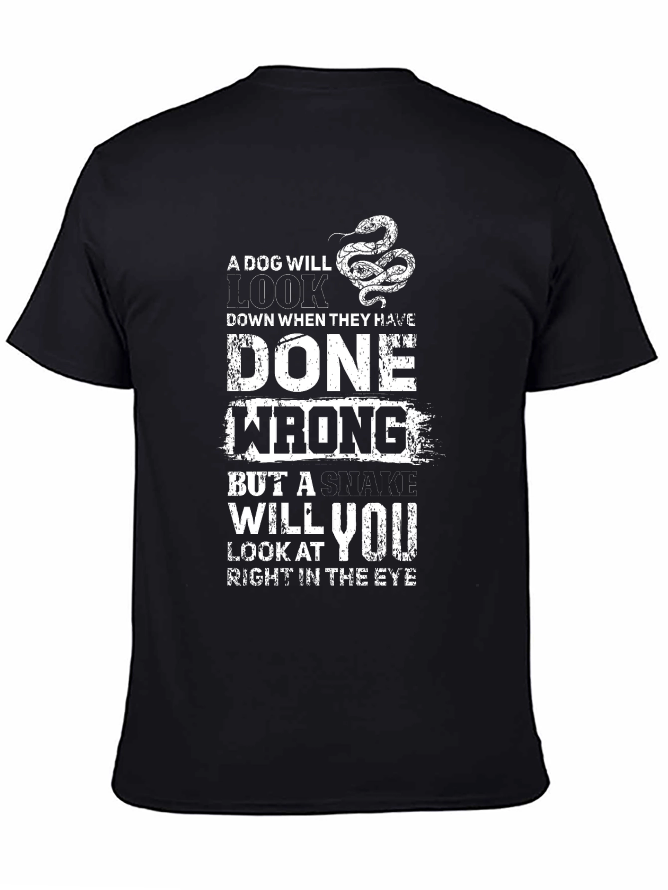 Black Dog vs Snake Graphic Tee - Men's Black T-Shirt view 4