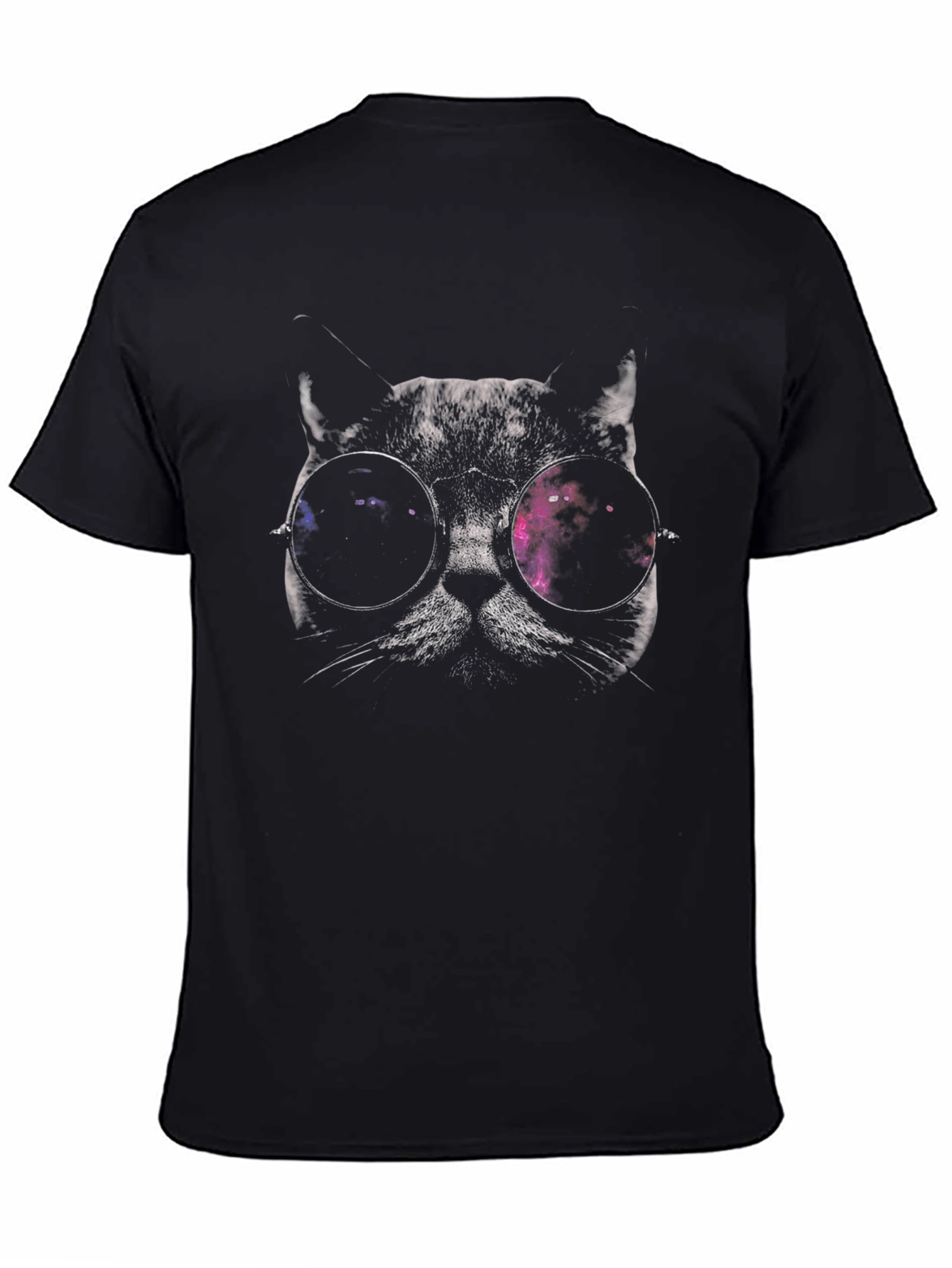 Black Cool Cat in Shades Graphic Tee view 4
