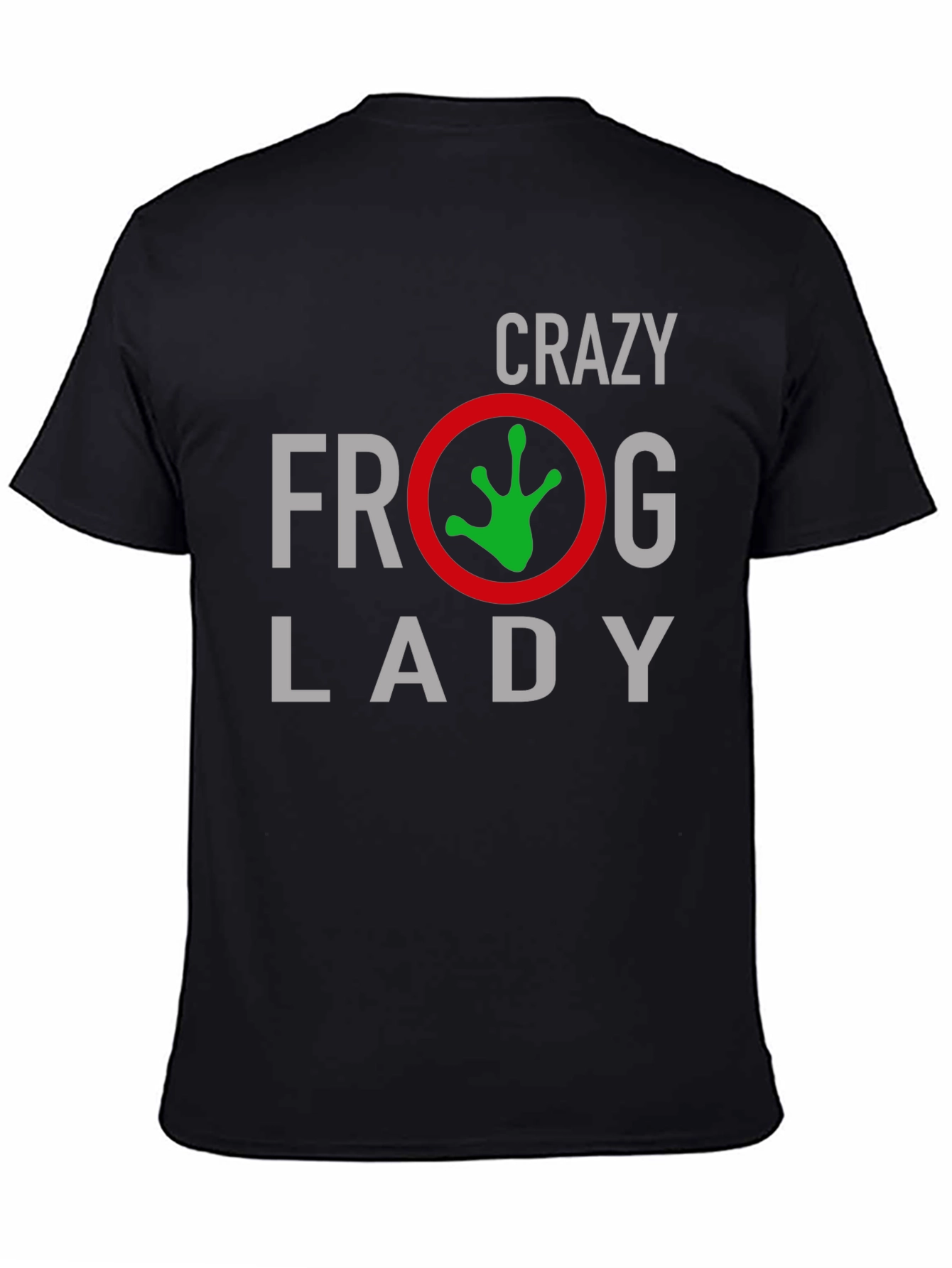 Black Crazy Frog Lady Graphic Tee - Black view 4