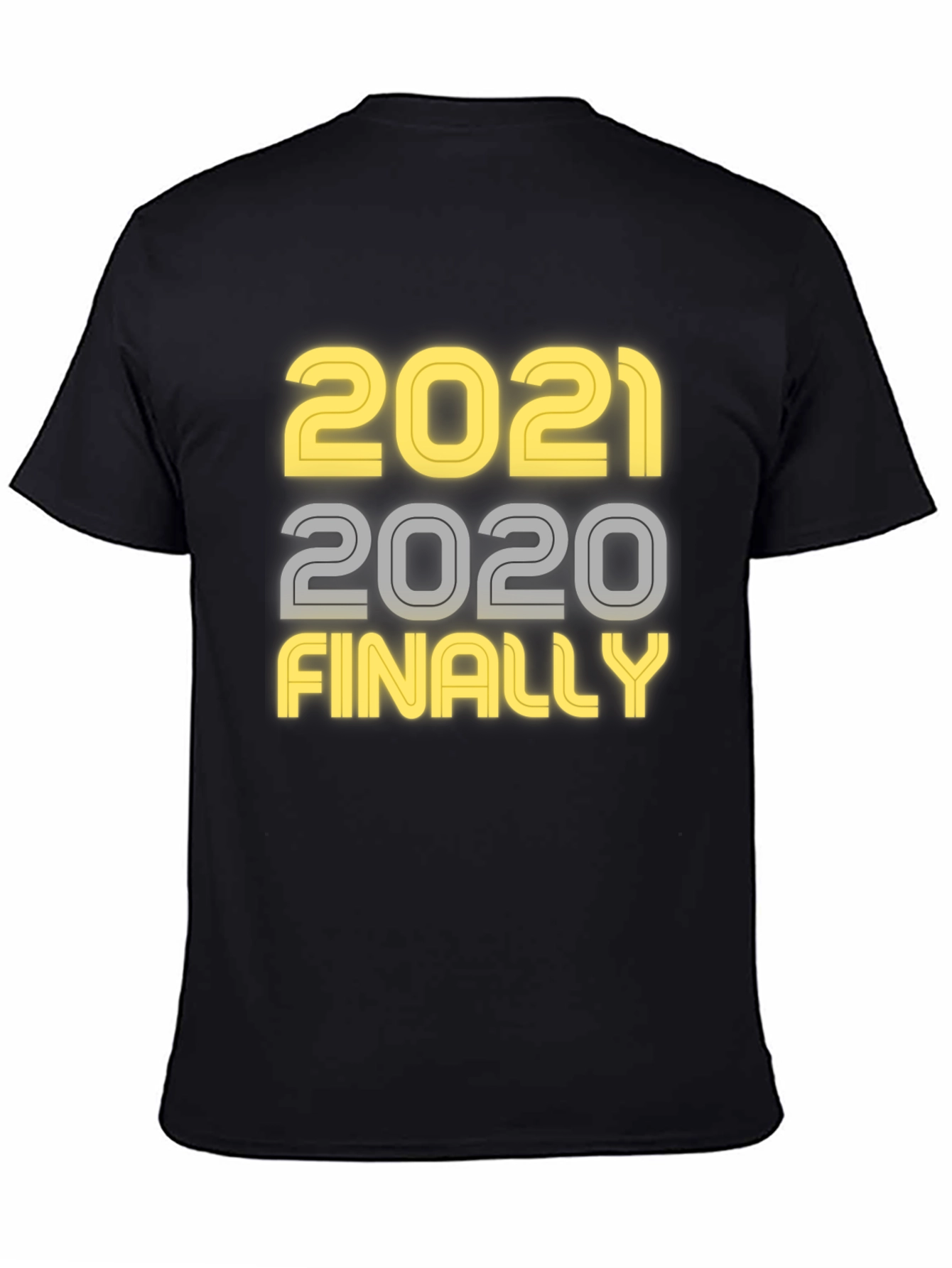 Black 2021 Finally T-Shirt - Funny New Year's Tee view 4