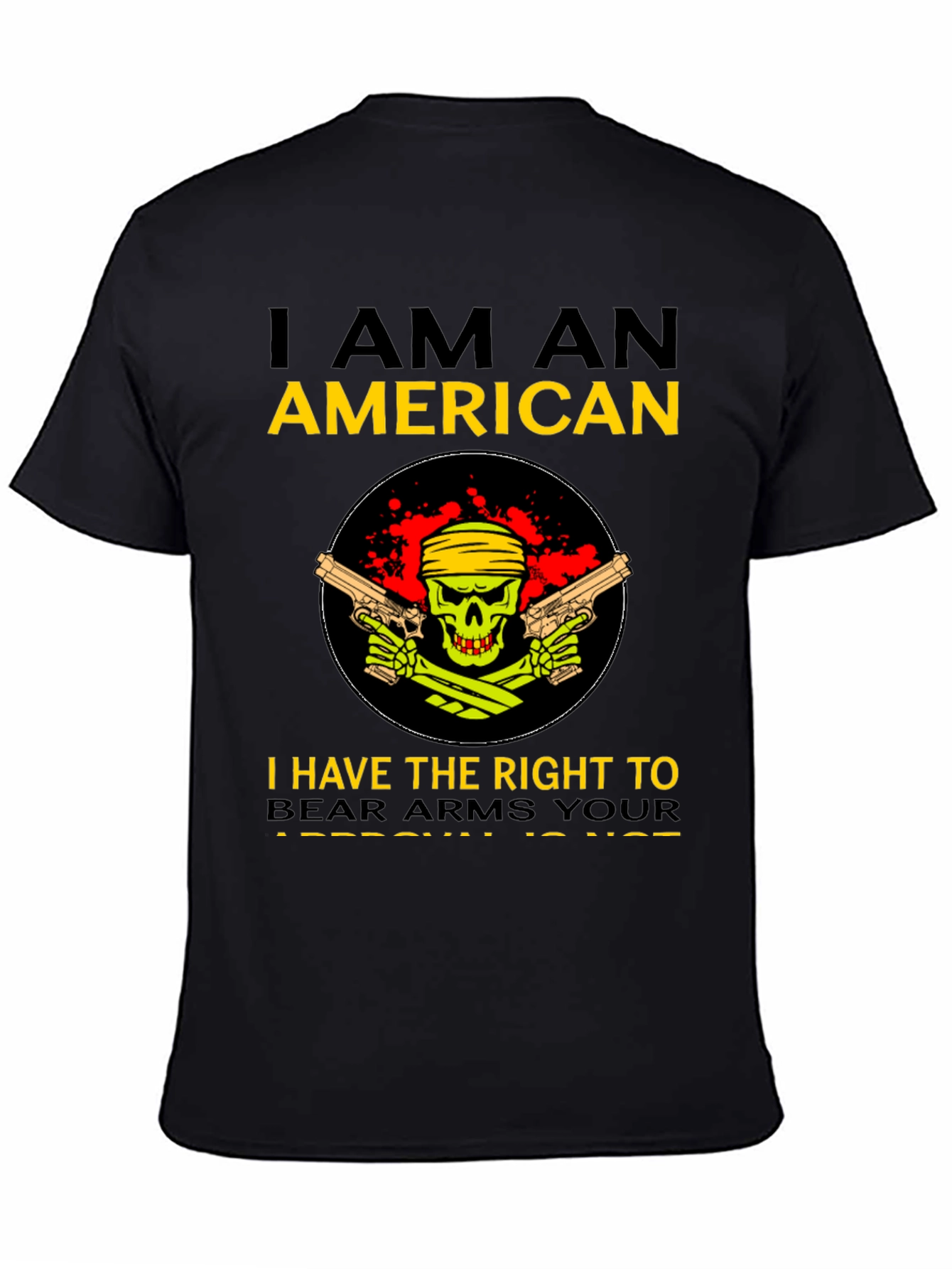 Black American Pride Graphic Tee - Right to Bear Arms view 4