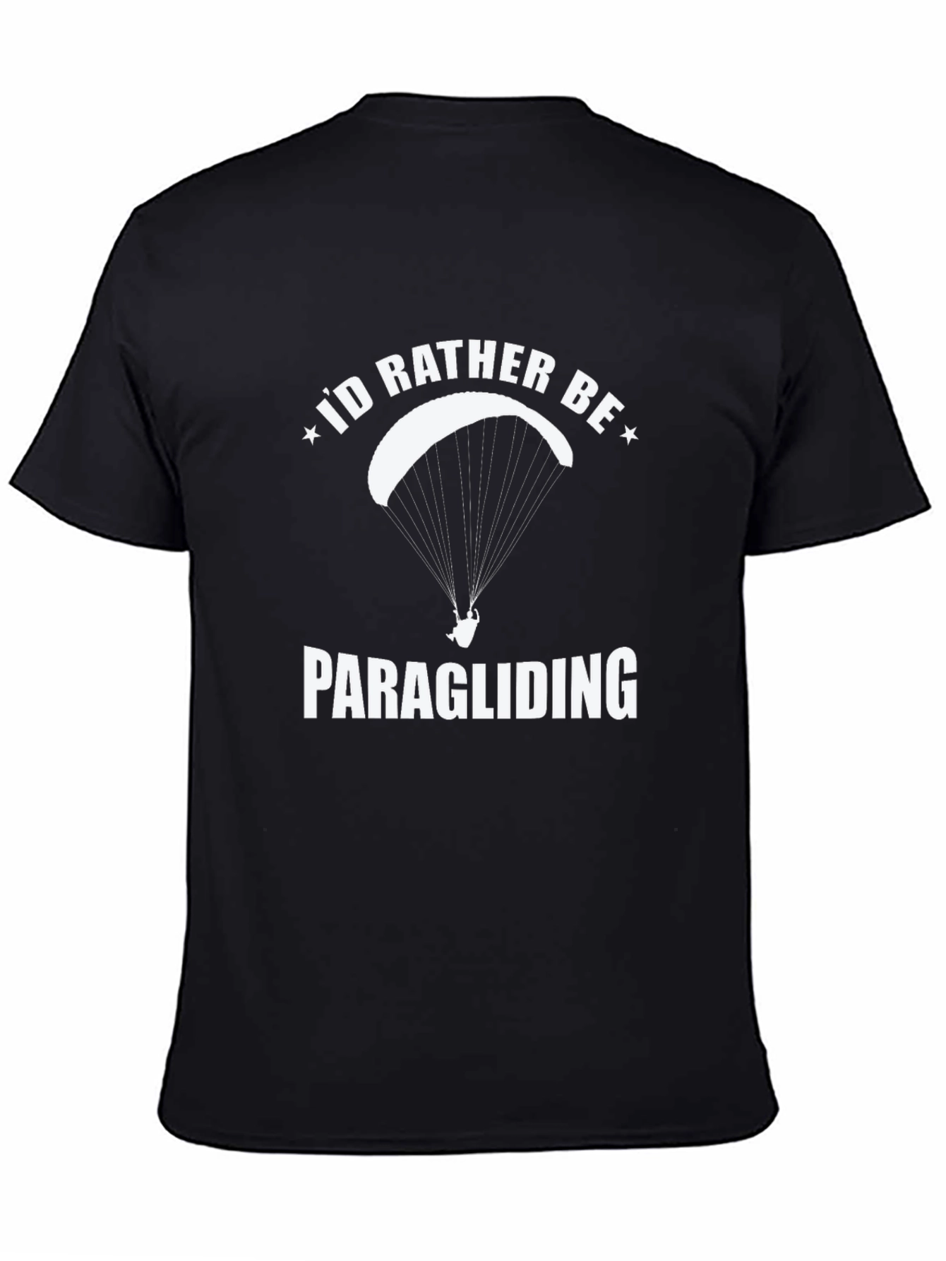 Black Paragliding T-Shirt - "I'd Rather Be" view 4