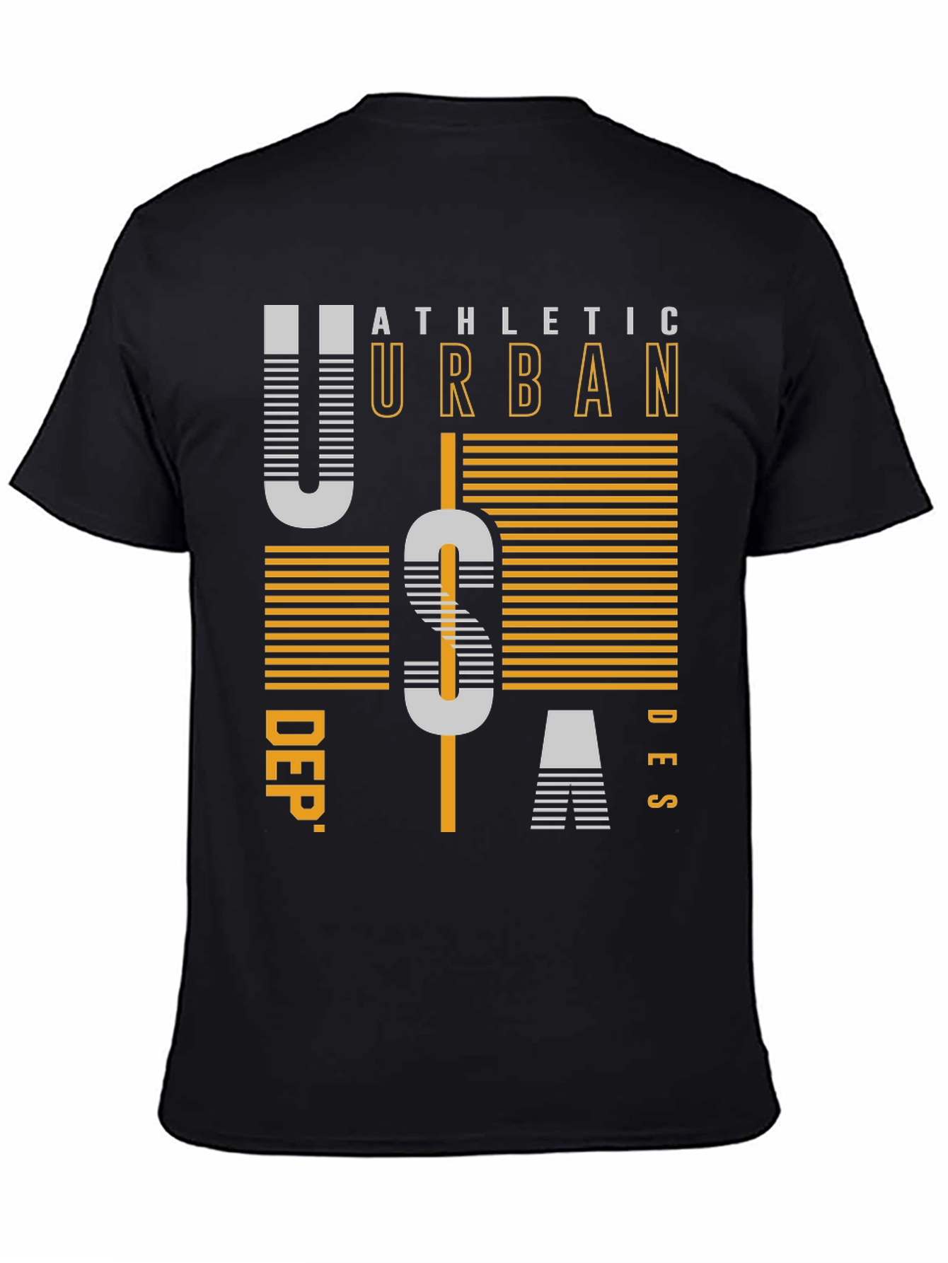 Black Athletic Urban USA Dept. T-Shirt view 4