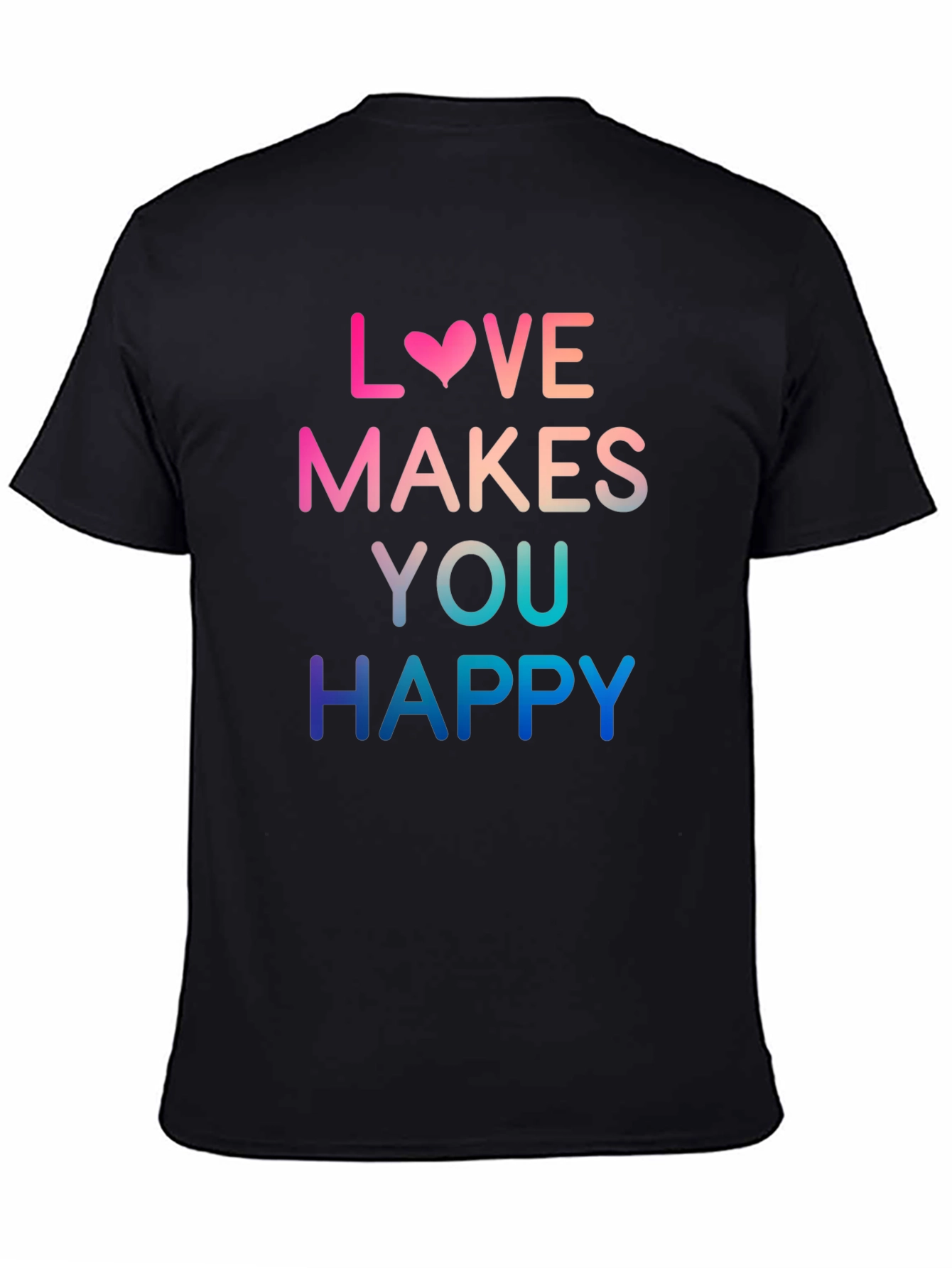 Black Love Makes You Happy Gradient Tee view 4