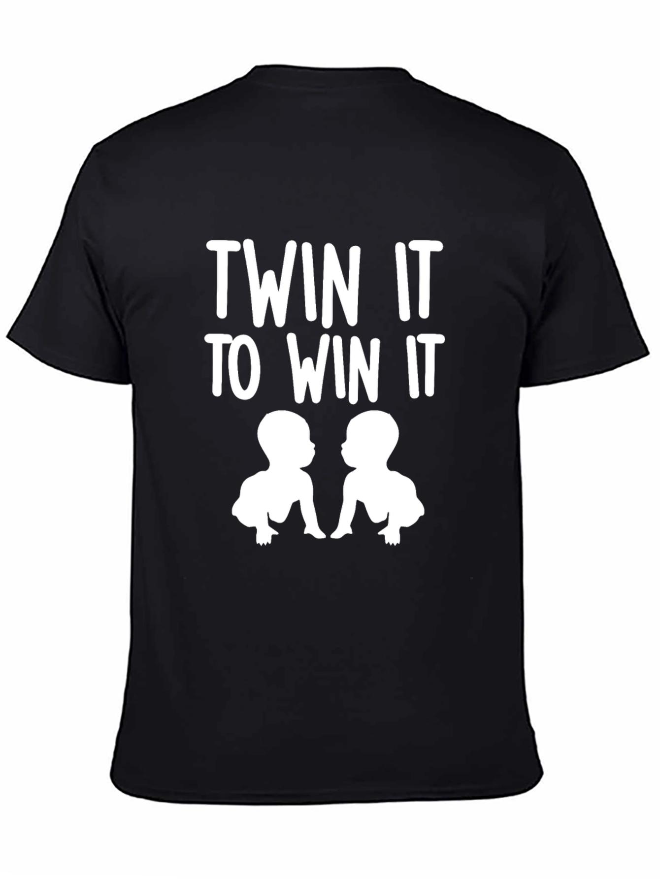 Black Twin It to Win It - Funny Twins Baby T-Shirt view 4