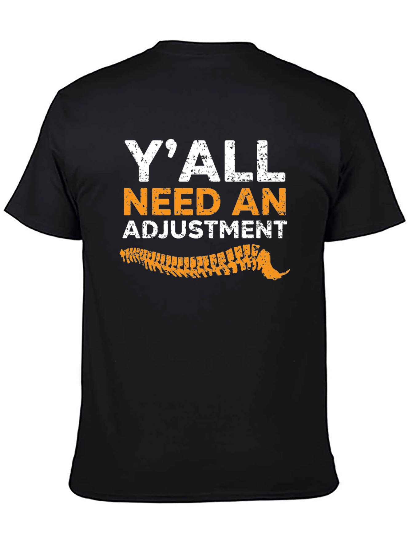 Black Chiropractor Adjustment T-Shirt - Novelty Spine Tee view 4