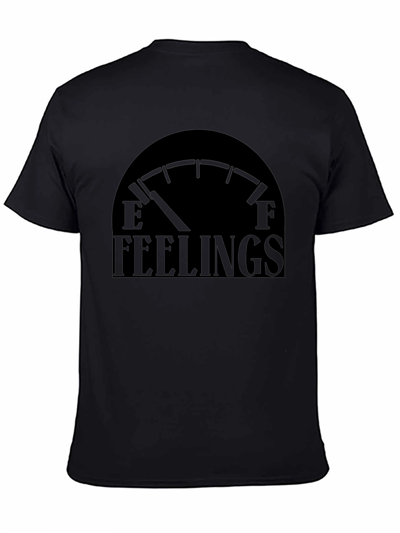 Black Empty Feelings Graphic T-Shirt - Soft Cotton Tee view 4