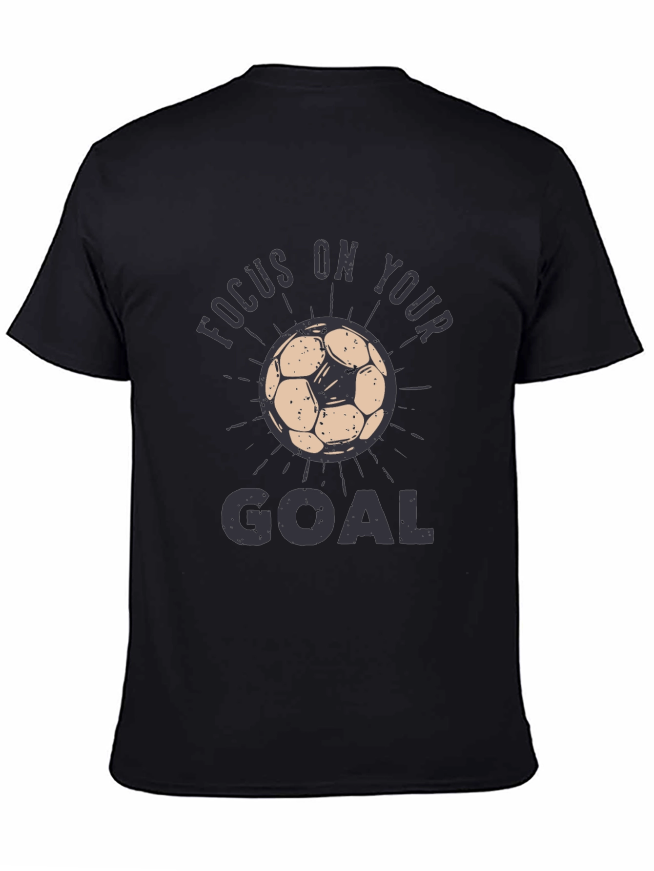 Black Focus On Your Goal Black Graphic Tee view 4