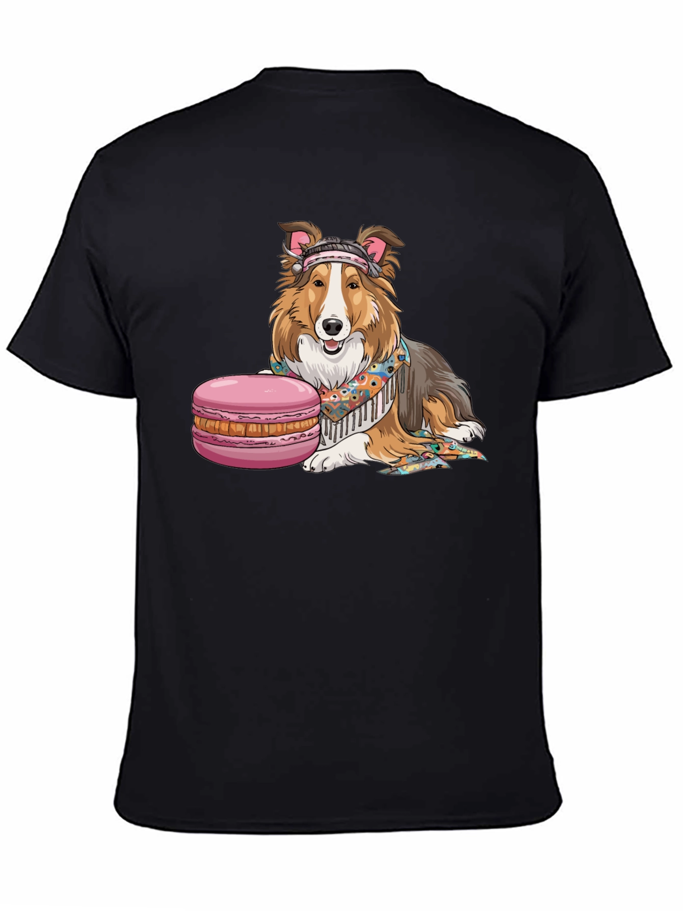 Dog with Macaron T-Shirt - 4