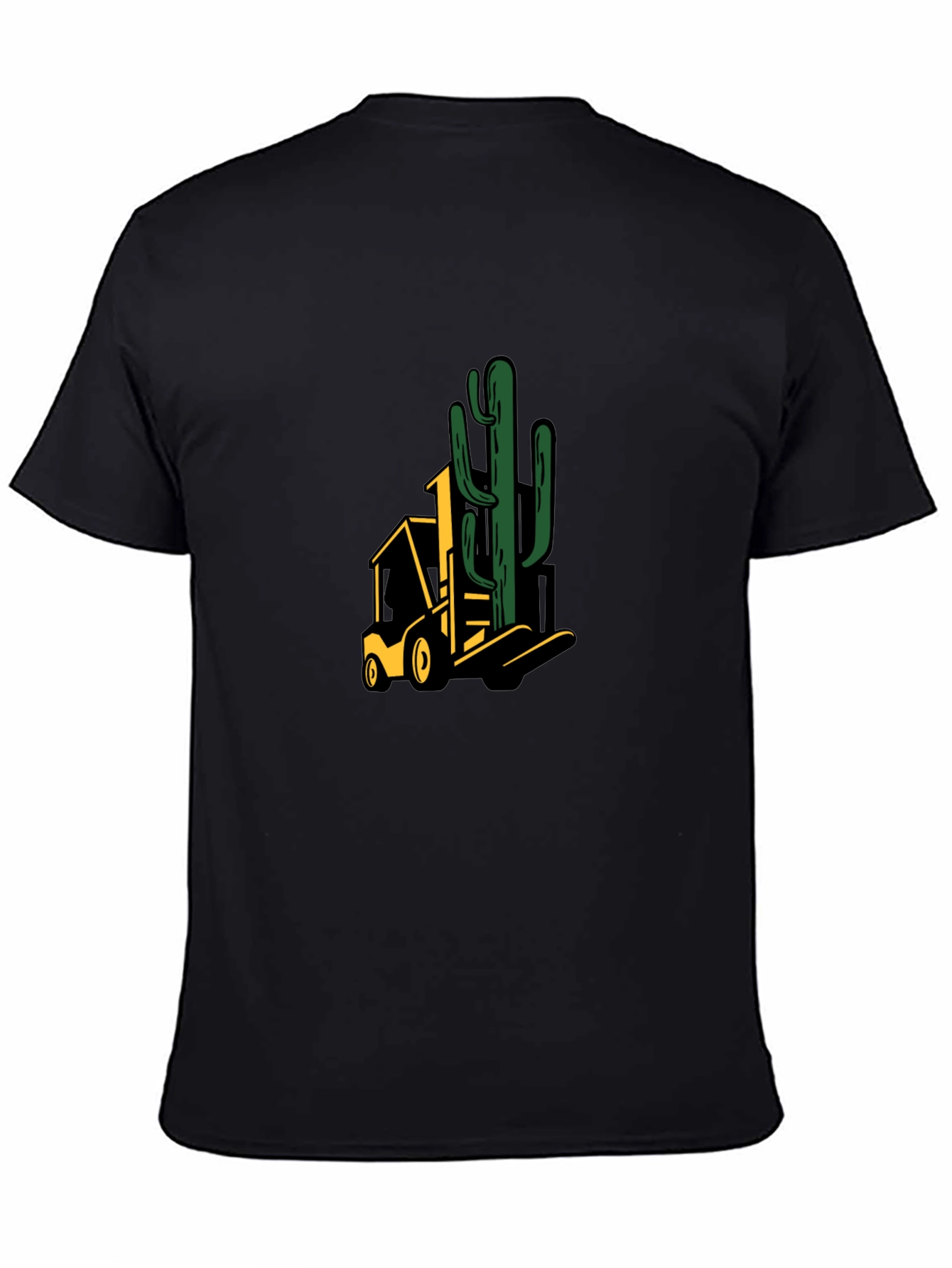 Black Cactus Forklift Graphic Tee view 4