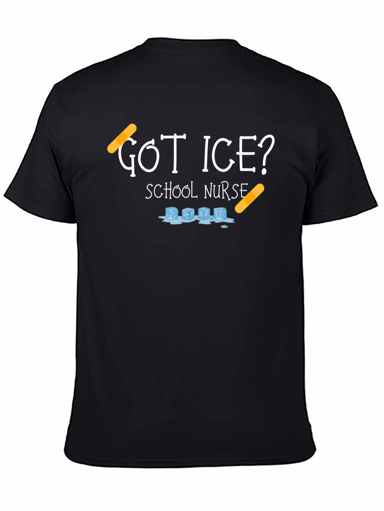 Black Got Ice? School Nurse T-Shirt view 4