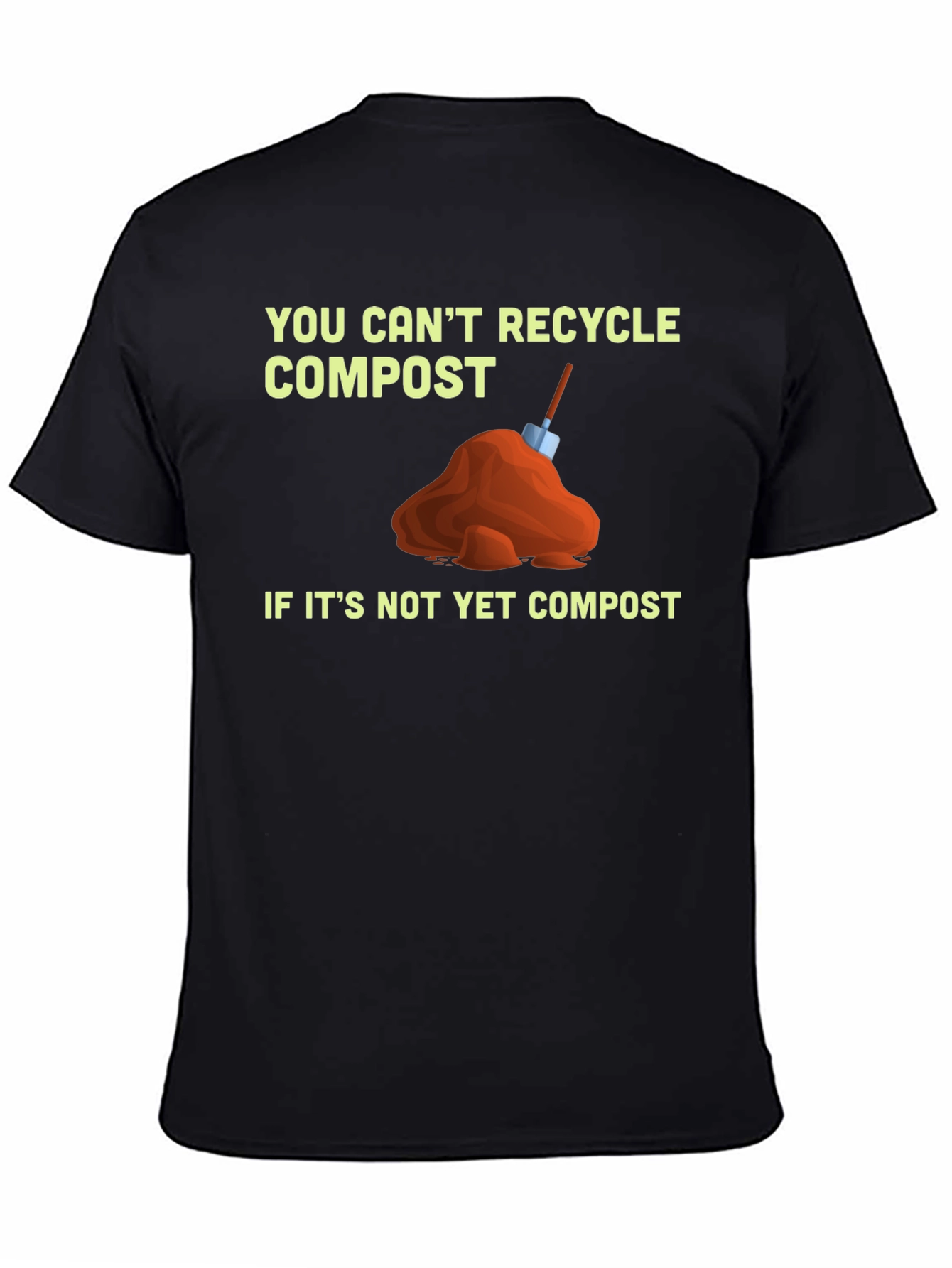Black Funny Compost T-Shirt - Recycle Humor view 4