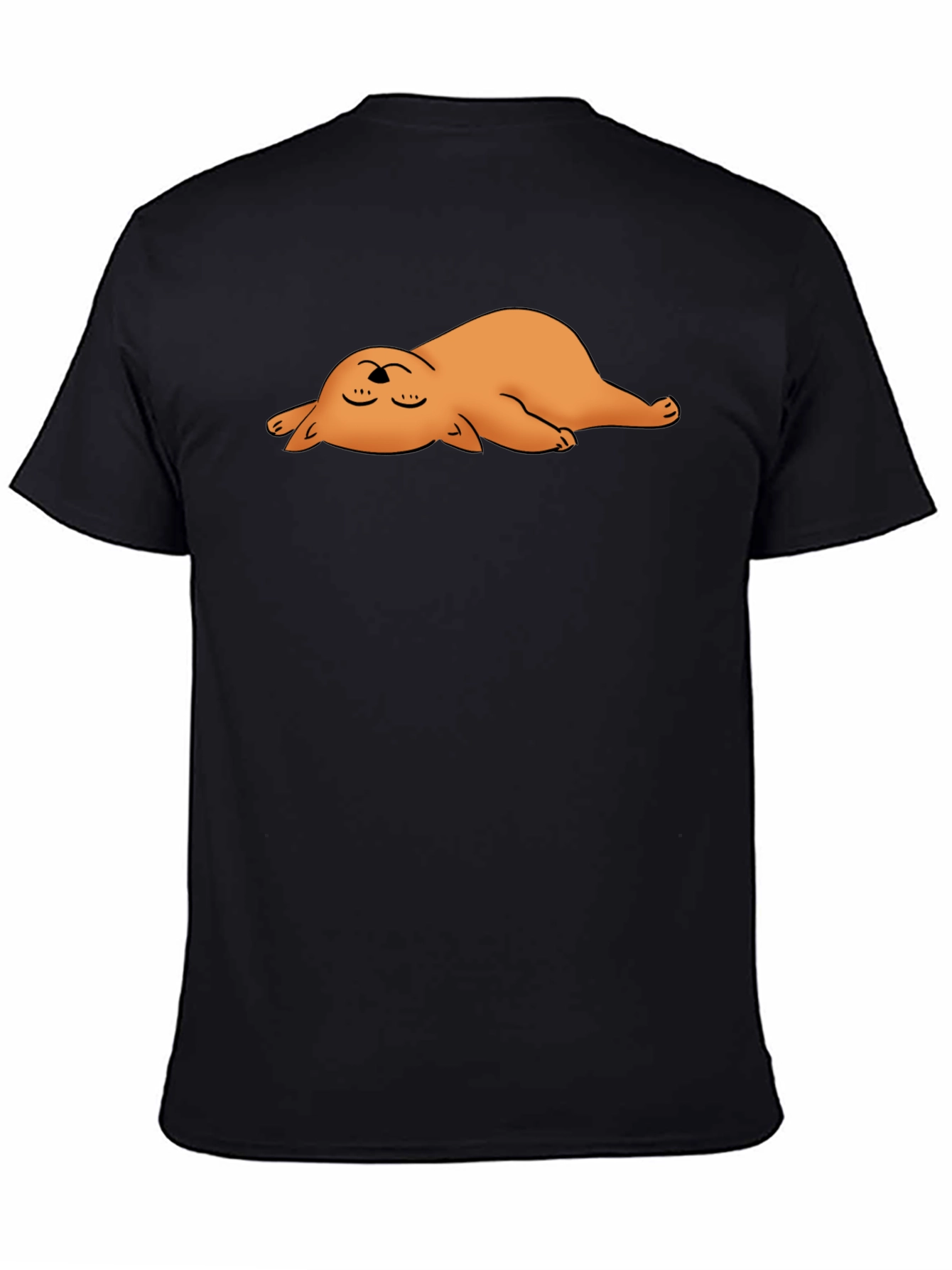 Black Relaxed Otter Graphic Black T-Shirt view 4