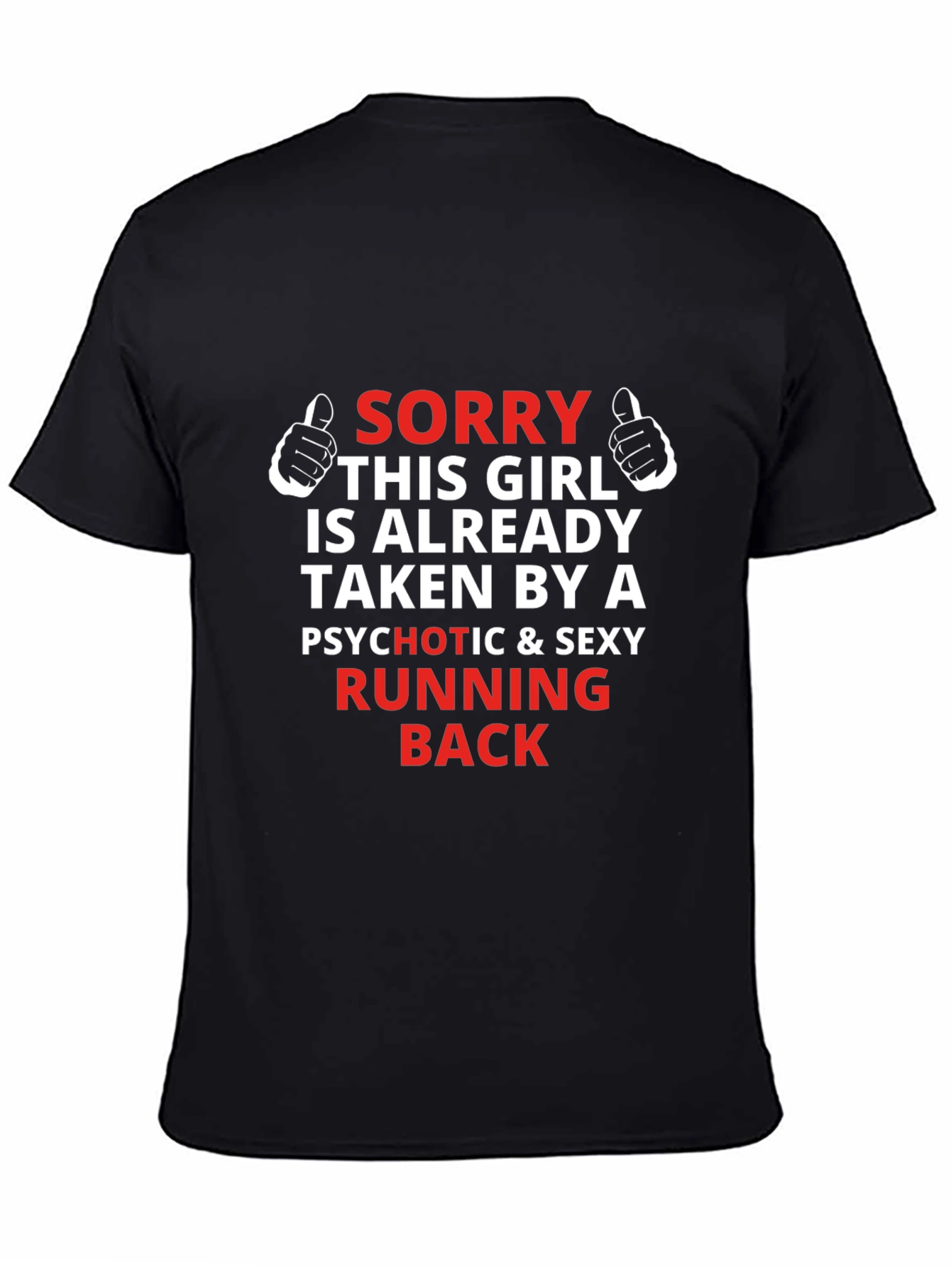 Black Funny Running Back Graphic Tee view 4
