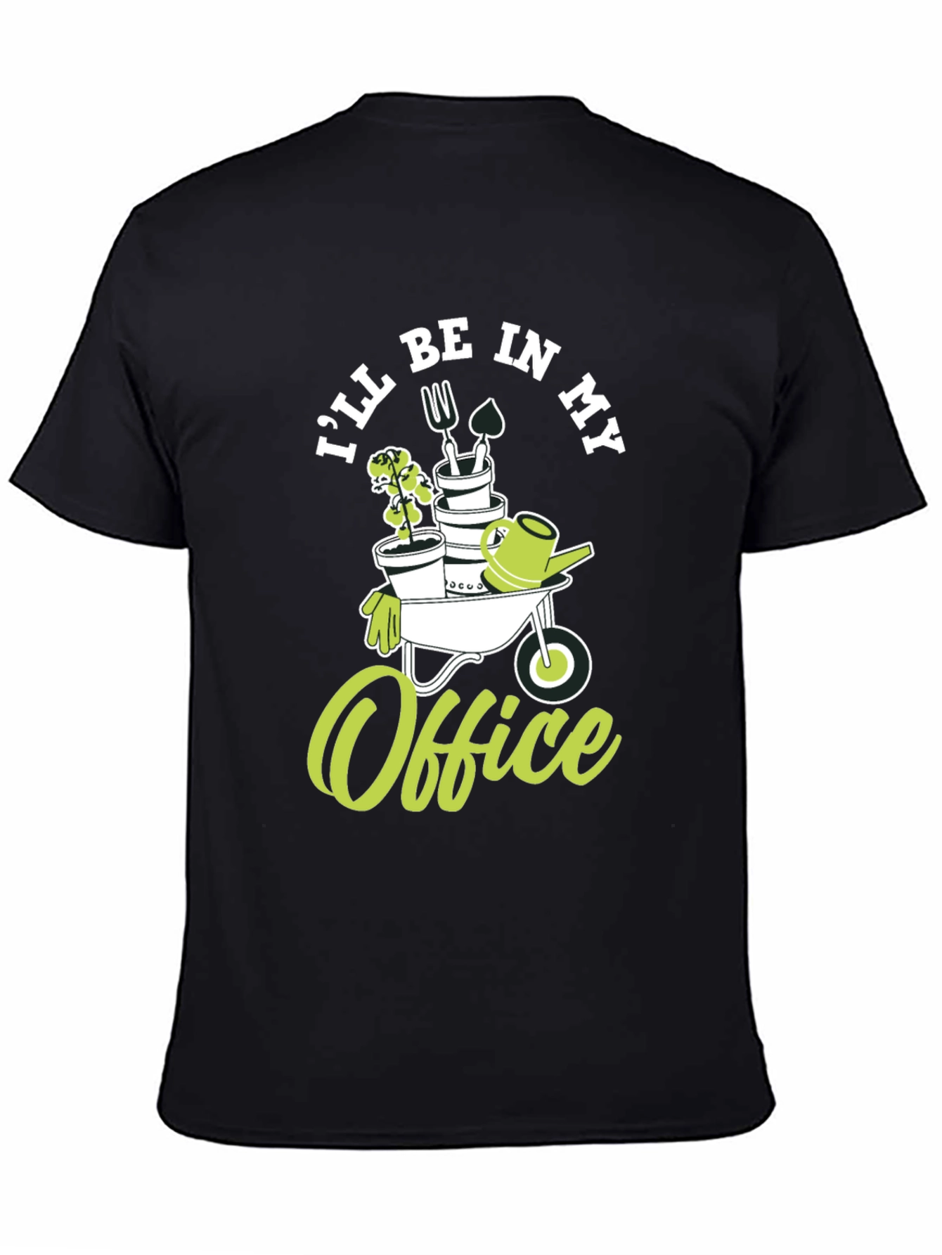 Black Gardener's Office T-Shirt view 4