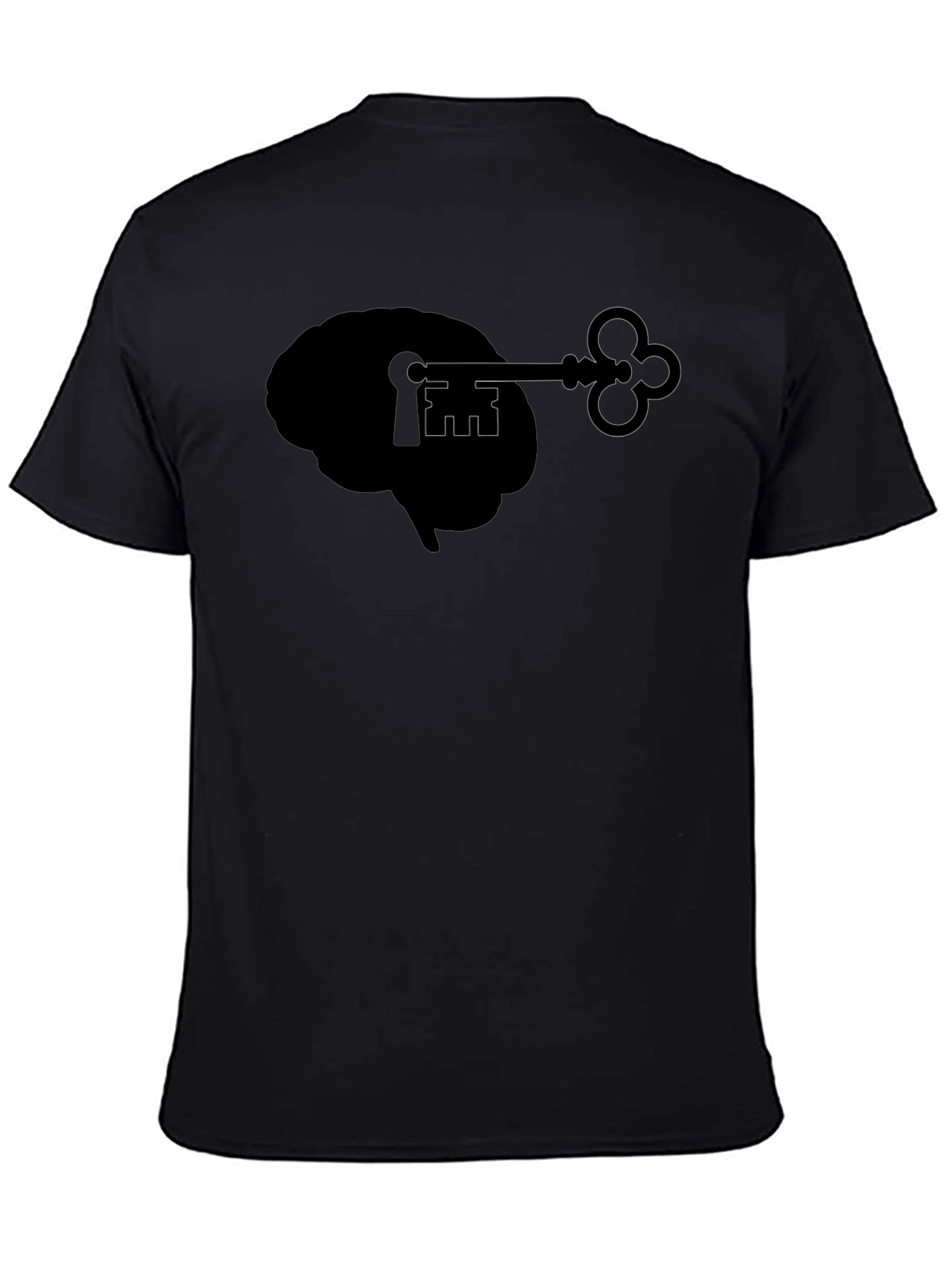 Unlock Your Mind T-Shirt - Brain & Key Design - 4