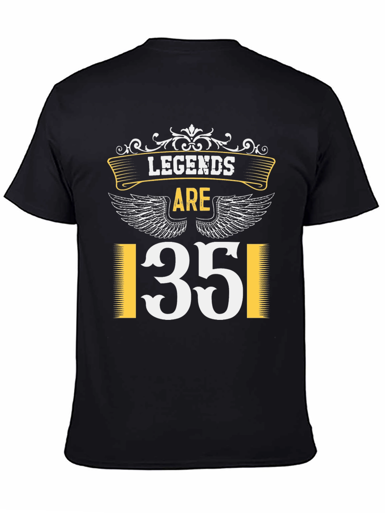 Black Legends Are 35 Birthday T-Shirt view 4