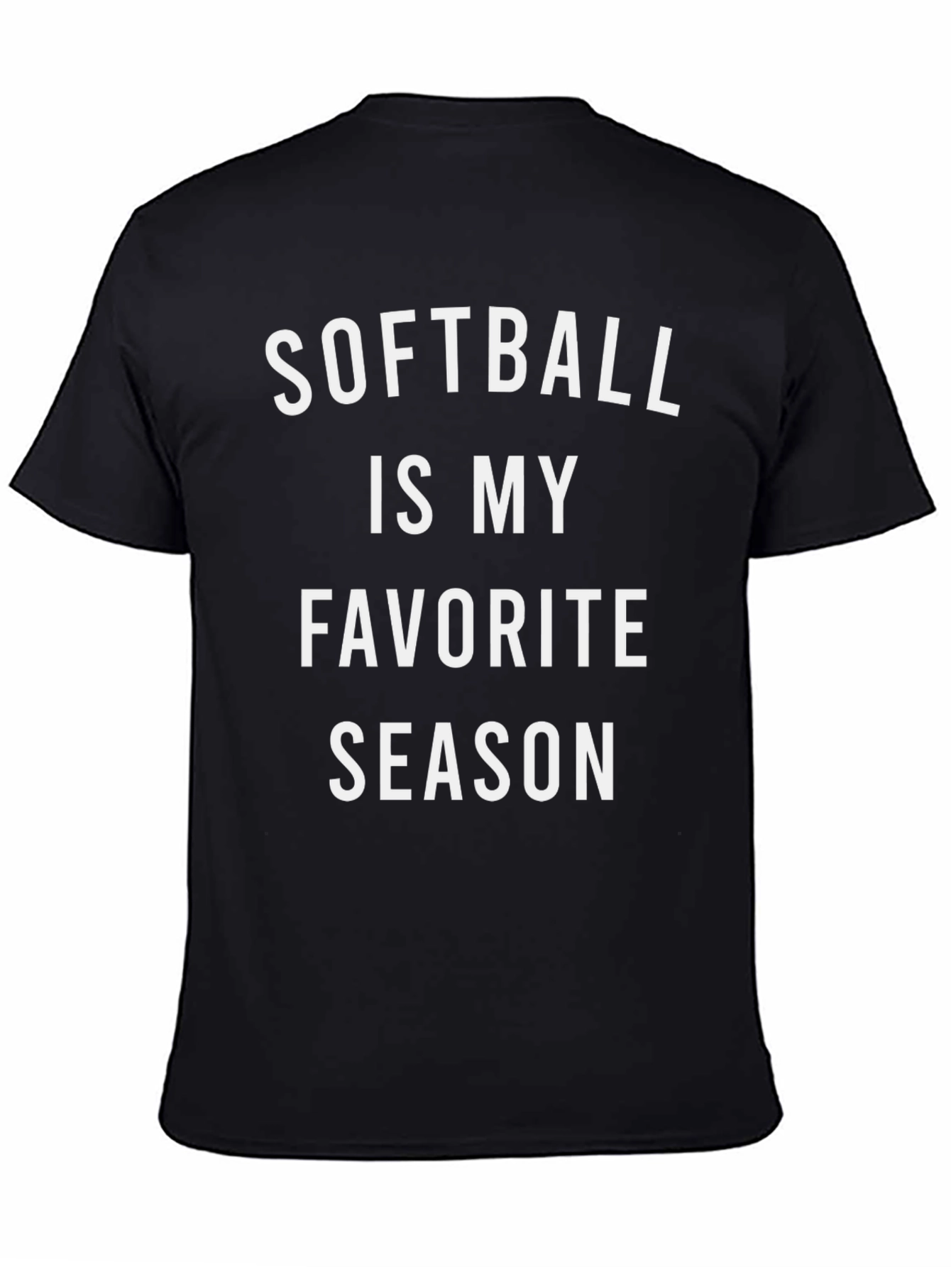 Black Softball is My Favorite Season T-Shirt view 4
